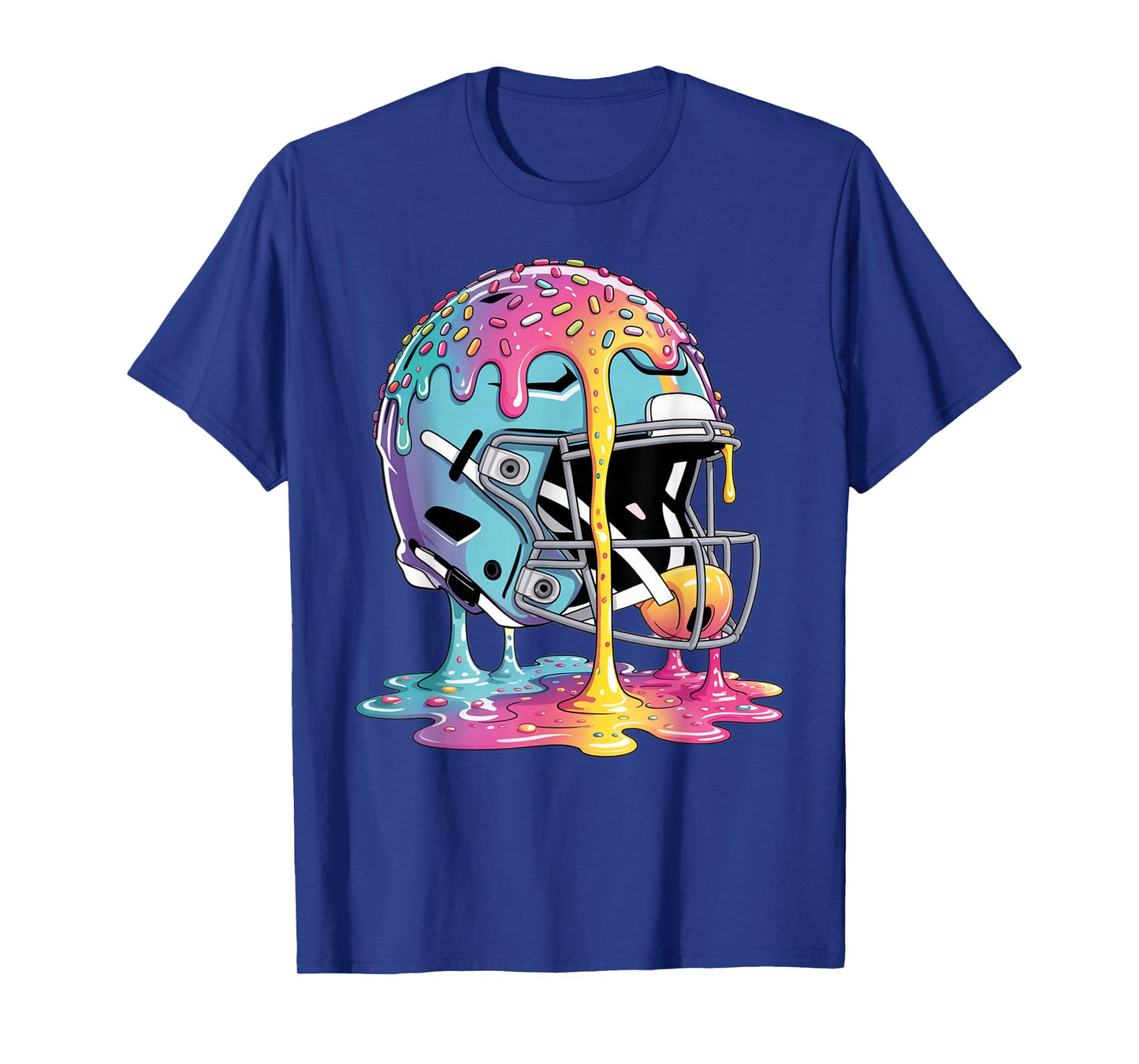 Ice Cream Drip Football Stuff Boys QB RB Lineman WR Drippy T-Shirt