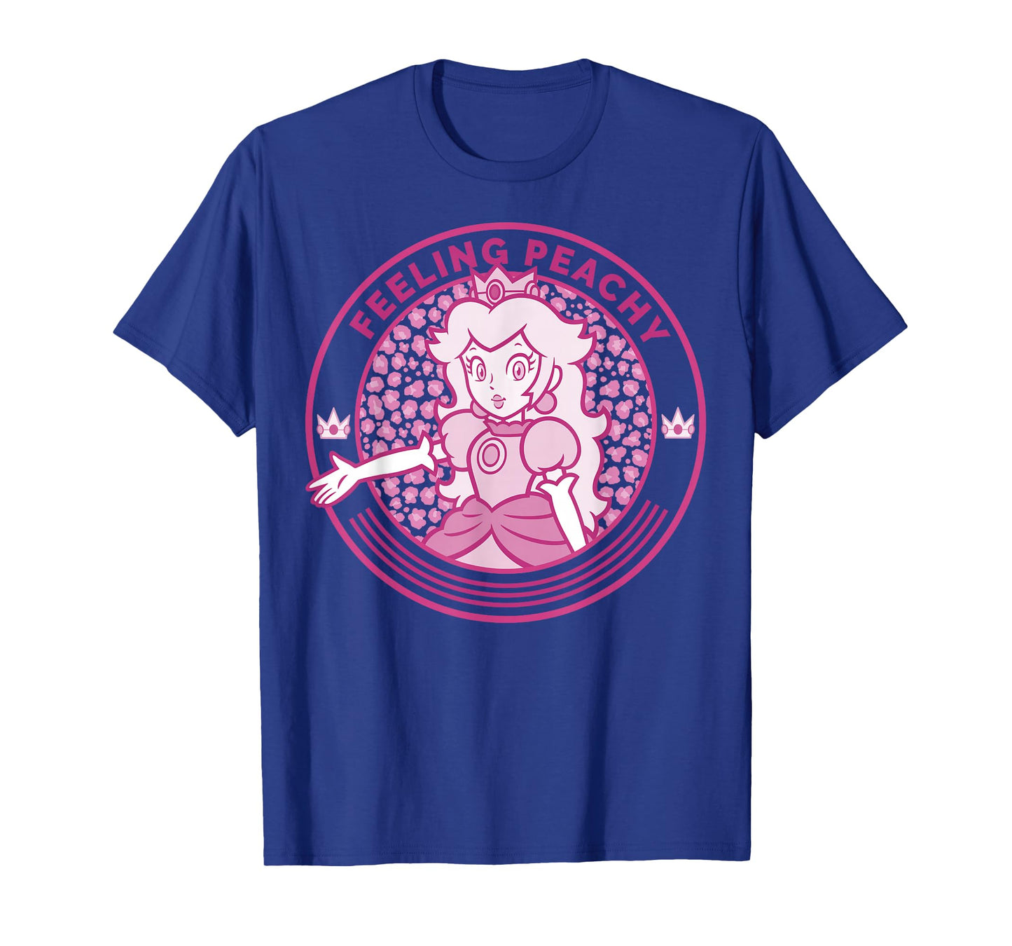 Super Mario Princess Peach Feeling Peachy Cheetah Print T-Shirt