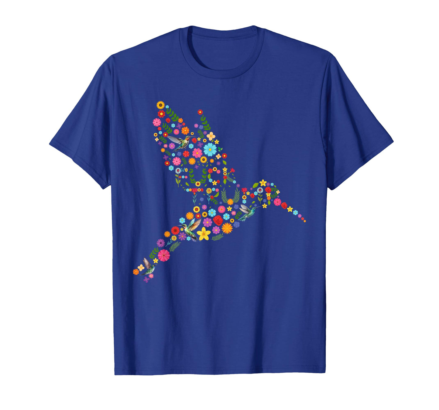 Subtle Anti Trump Floral Hummingbird Hidden Message T-Shirt