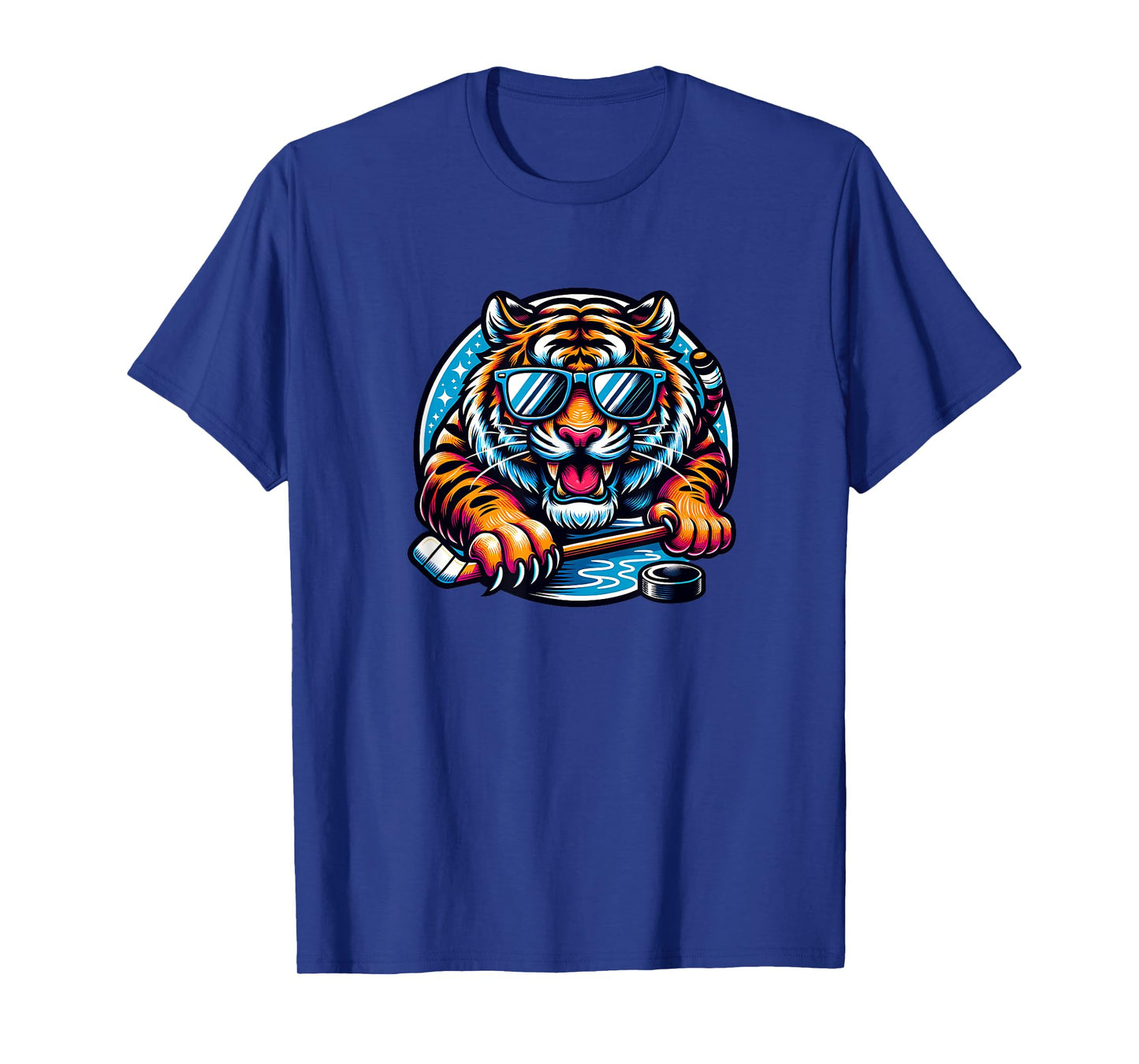 Cool Tiger Ice Hockey Vibes T-Shirt