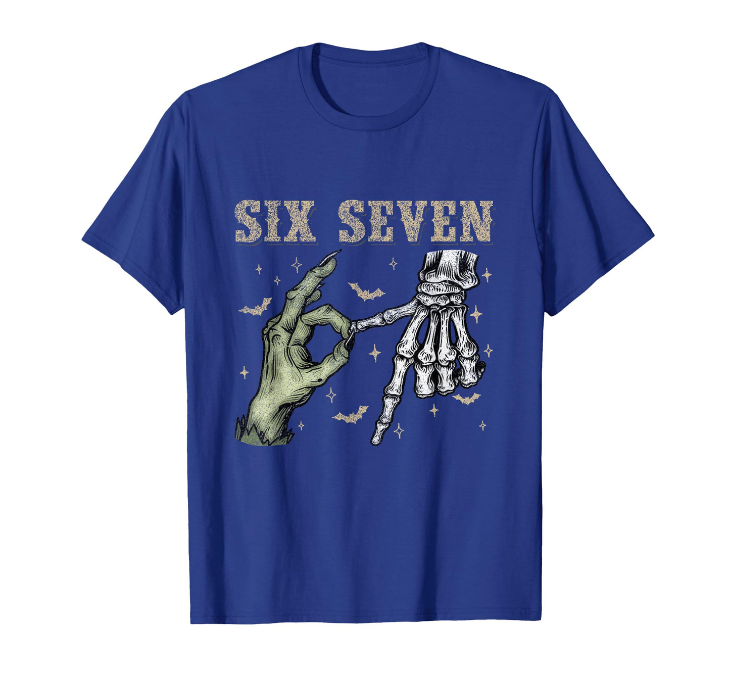 Six Seven 6 7 Halloween 67 Spooky Skeleton Monster Hands T-Shirt