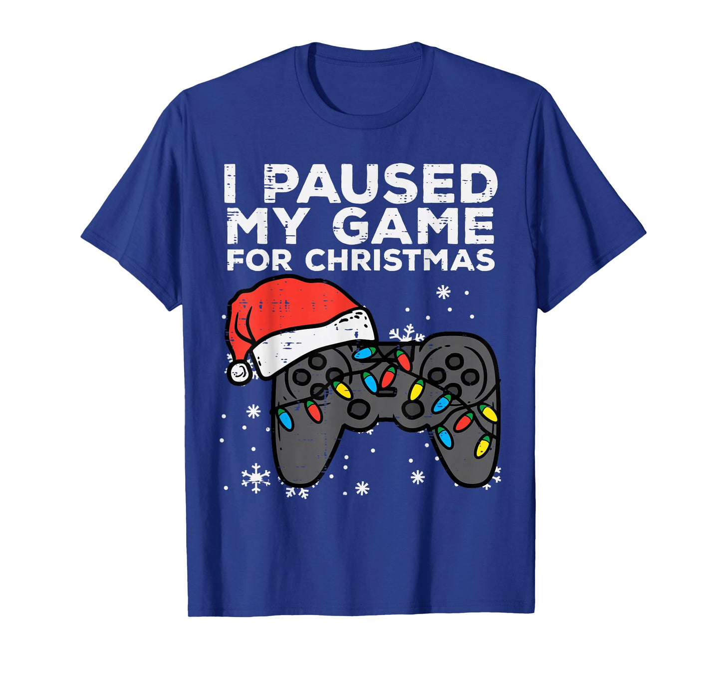 Paused My Game Christmas Gamer Xmas Men Boys Kids Youth Teen T-Shirt