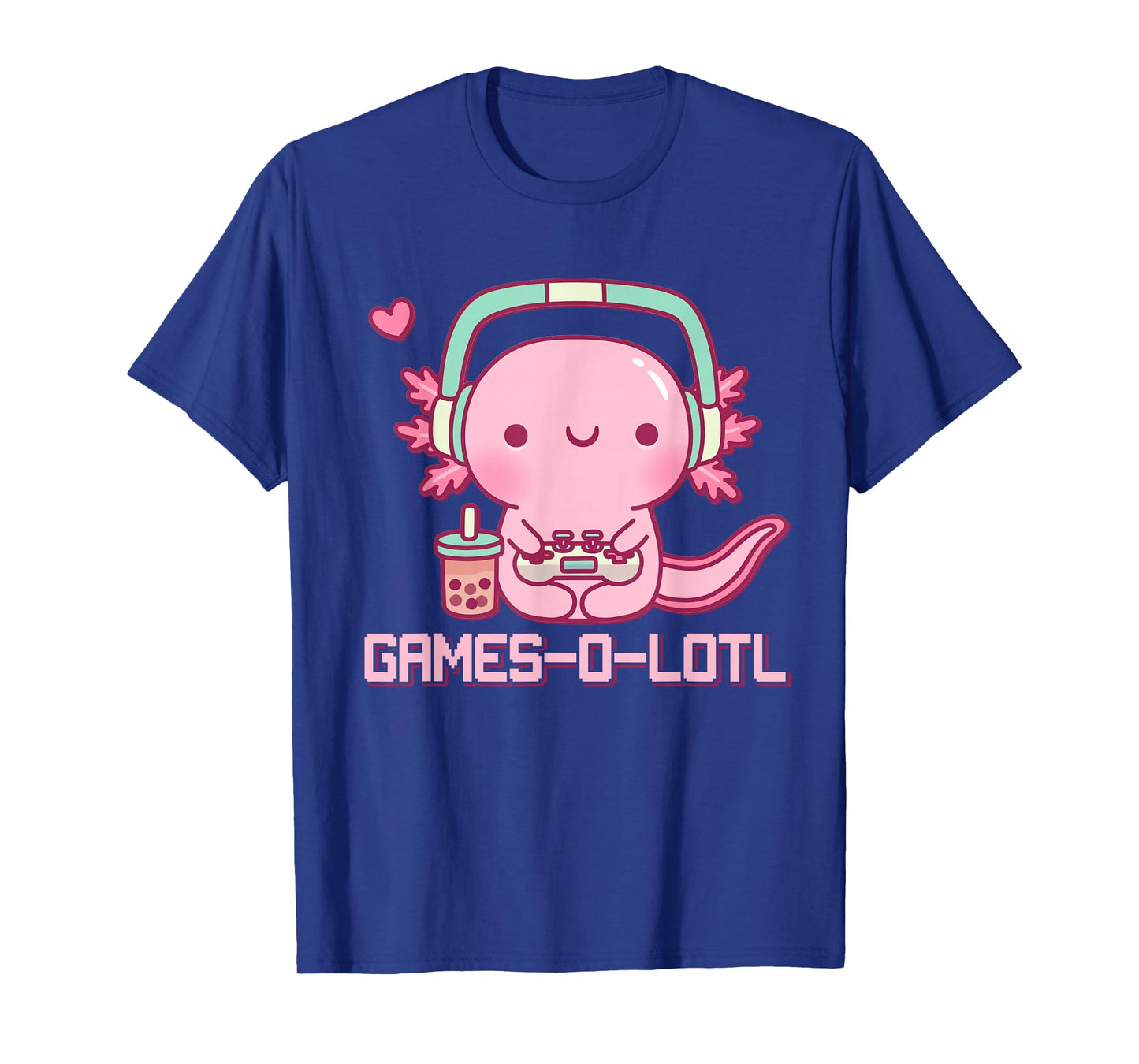 Gamesolotl Axolotl Video Games Kawaii Anime Gamer Boys Girls T-Shirt