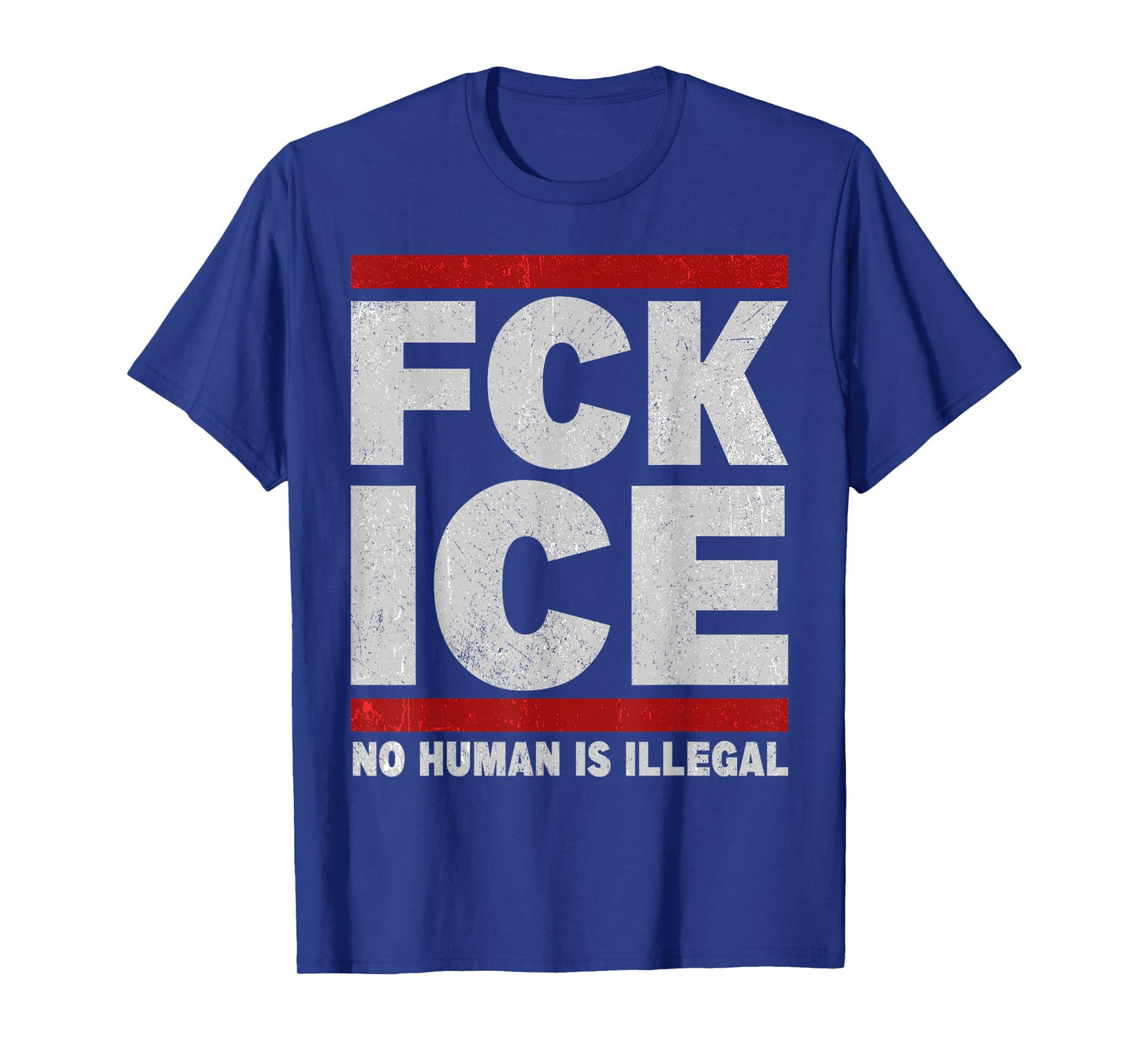 F-ck Ice No Human Is Illegal Retro T-Shirt