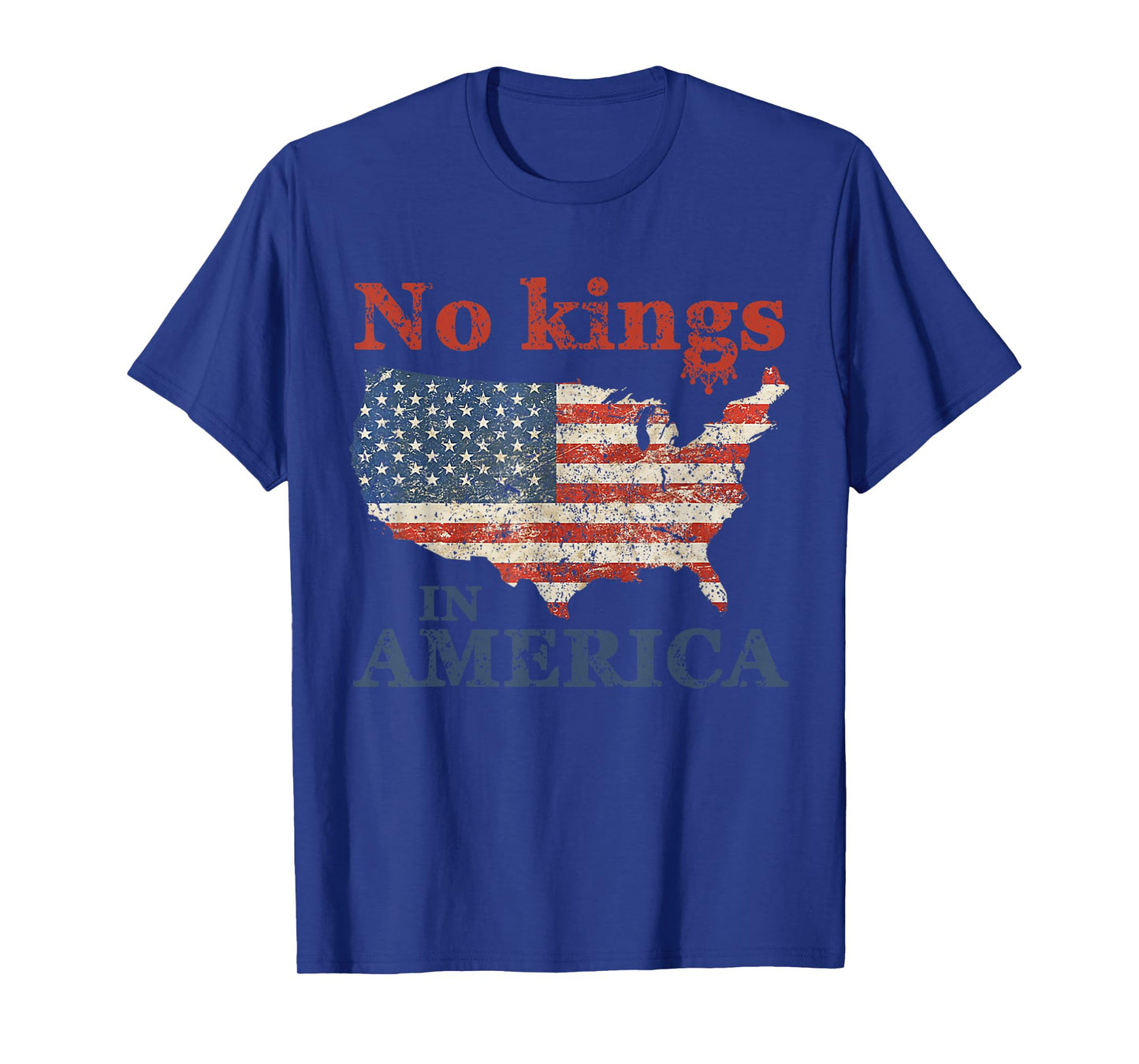 No Kings In America US Flag Vintage T-Shirt