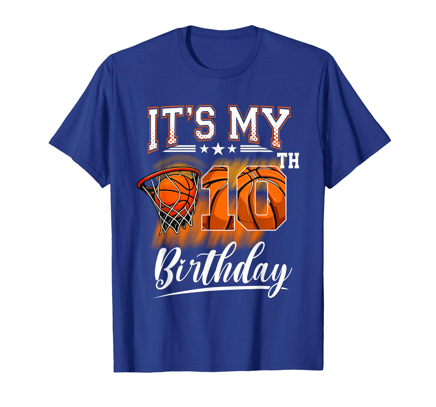 It's My 10th Birthday Basketball Theme 10 Years Old Birthday T-Shirt
