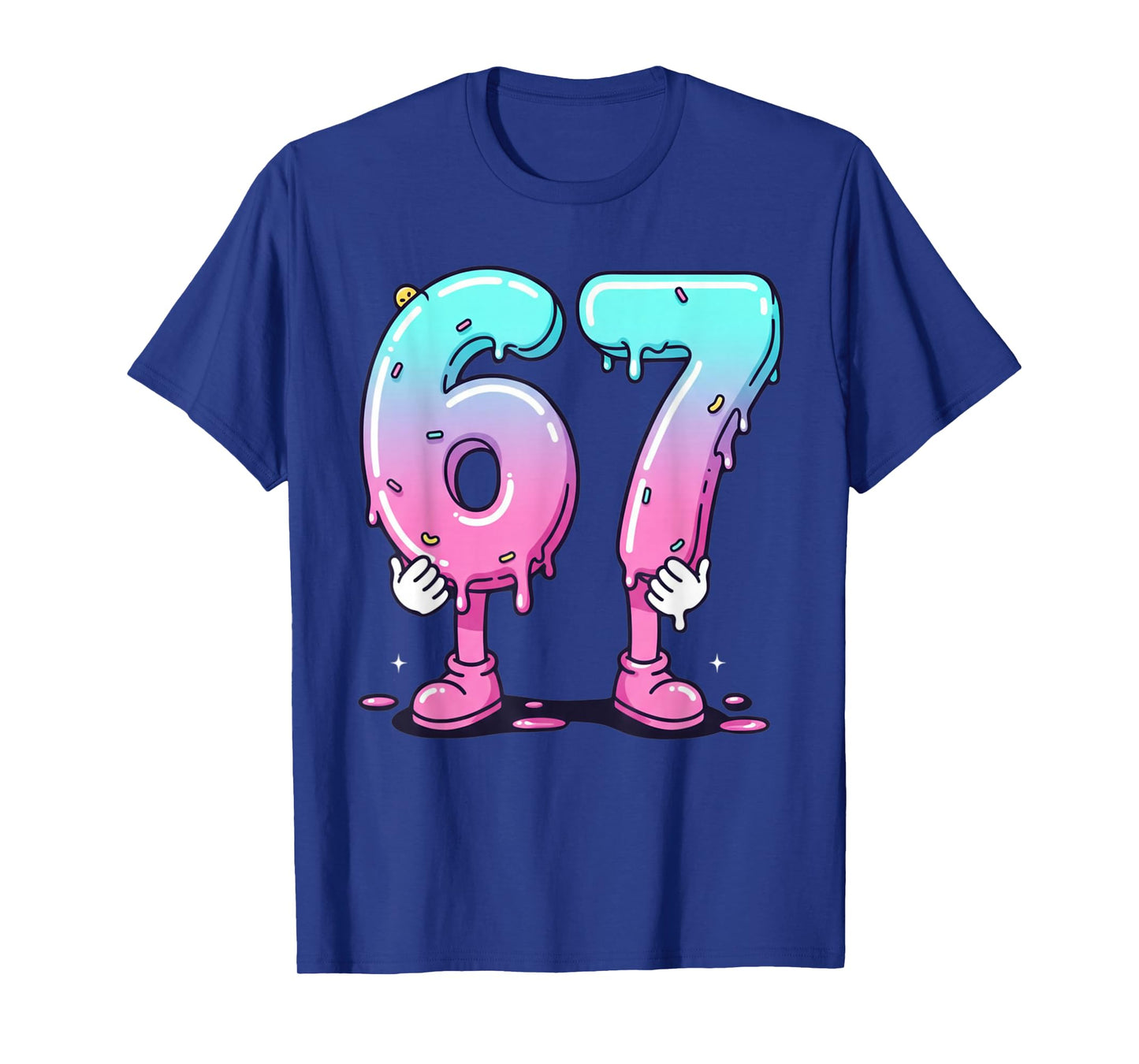 67 Ice Cream Drip (Front) Six Seven Meme for Gen Alpha Kids T-Shirt