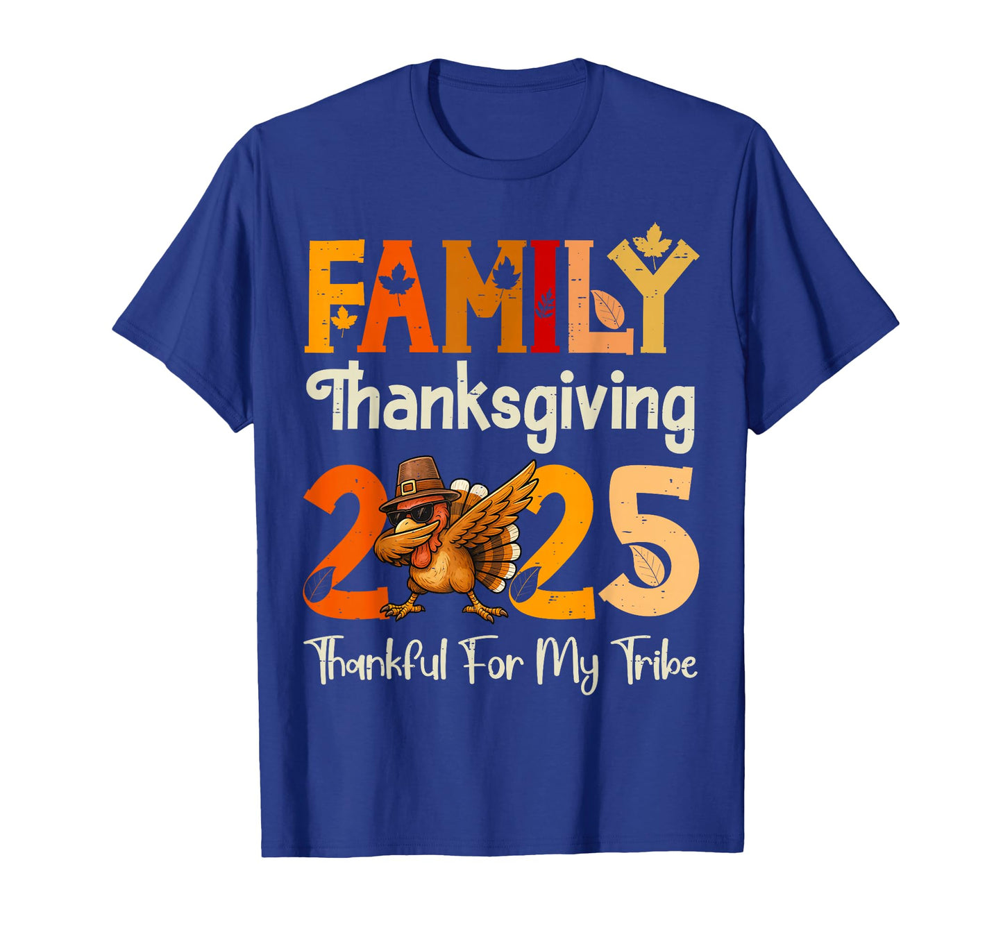 Family Thanksgiving 2025 Crew Dabbing Turkey Group Matching T-Shirt