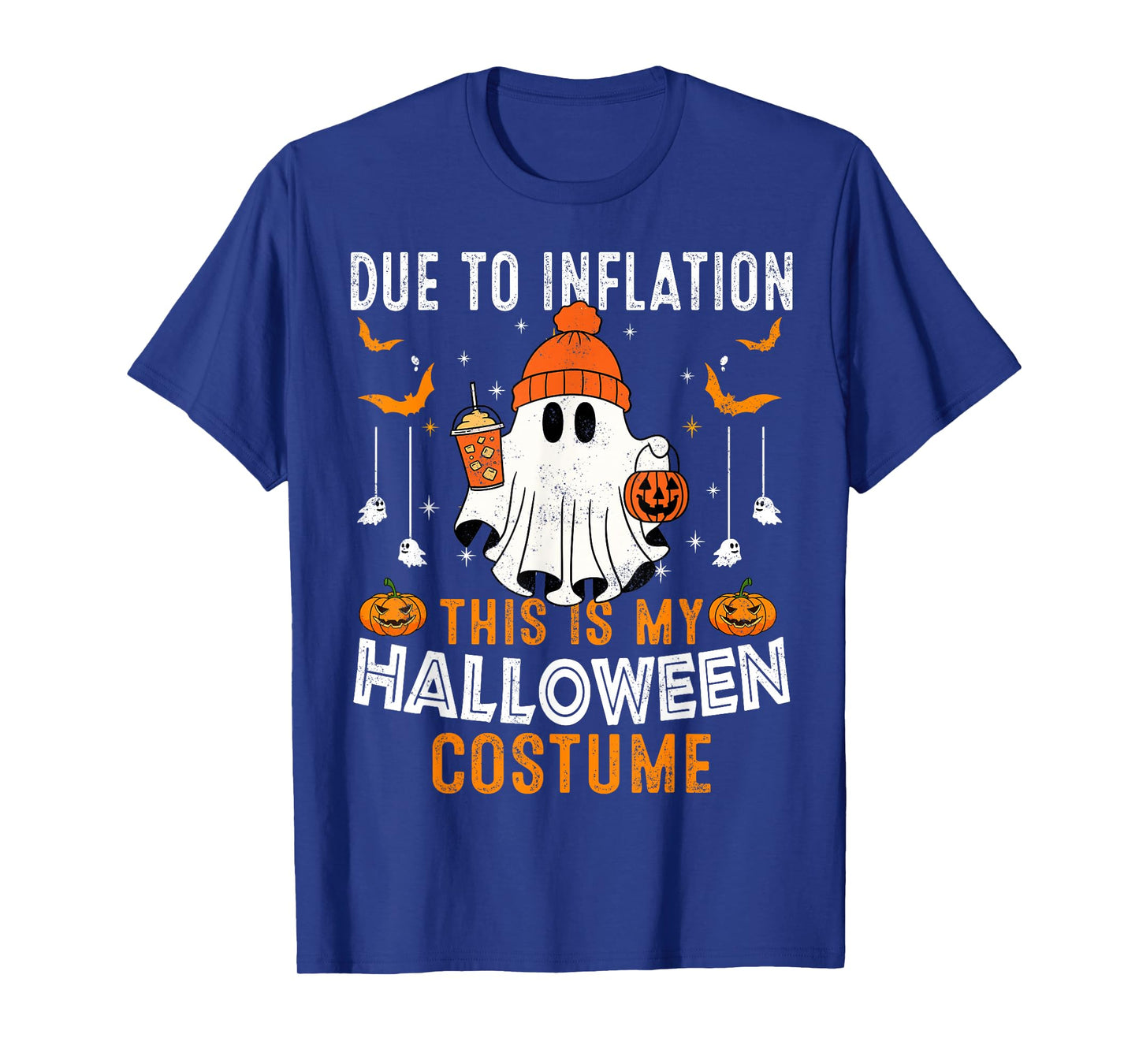 Due to Inflation This is My Halloween Costume Funny Ghost T-Shirt