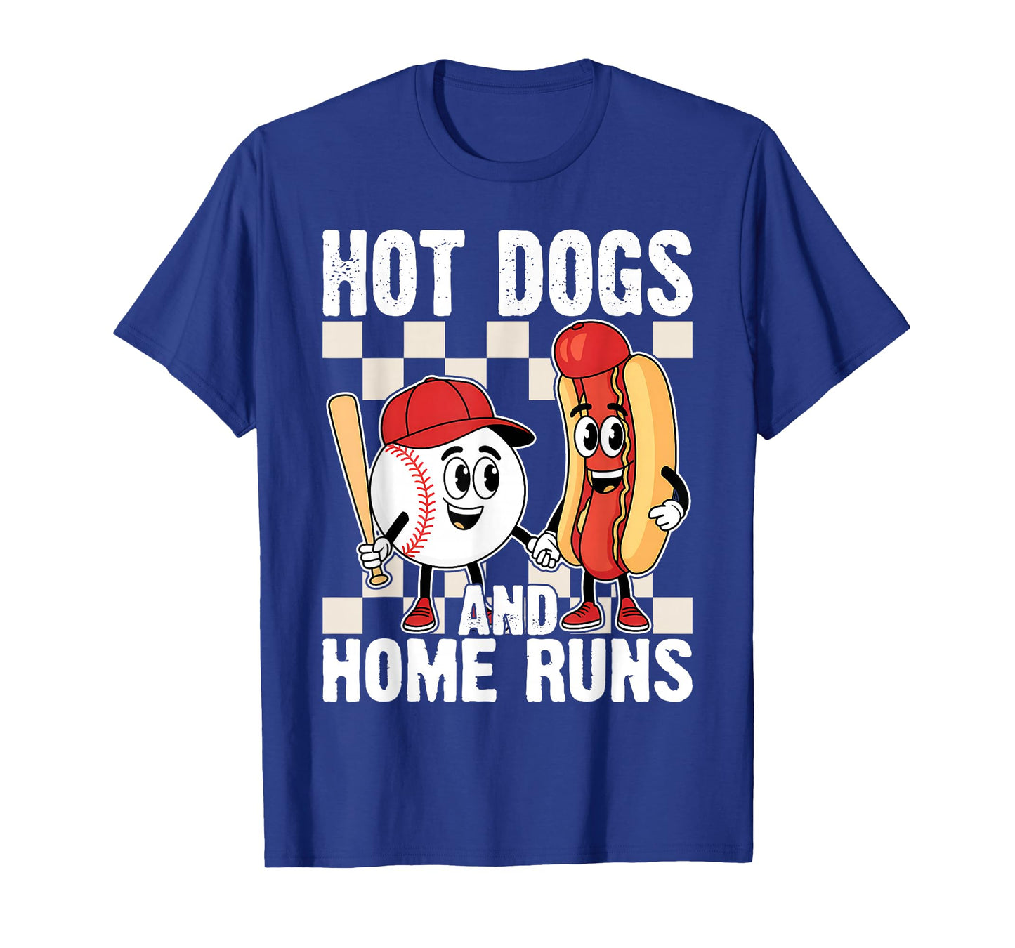 Hot Dogs and Home Runs Funny Vibes Baseball Game Lover T-Shirt