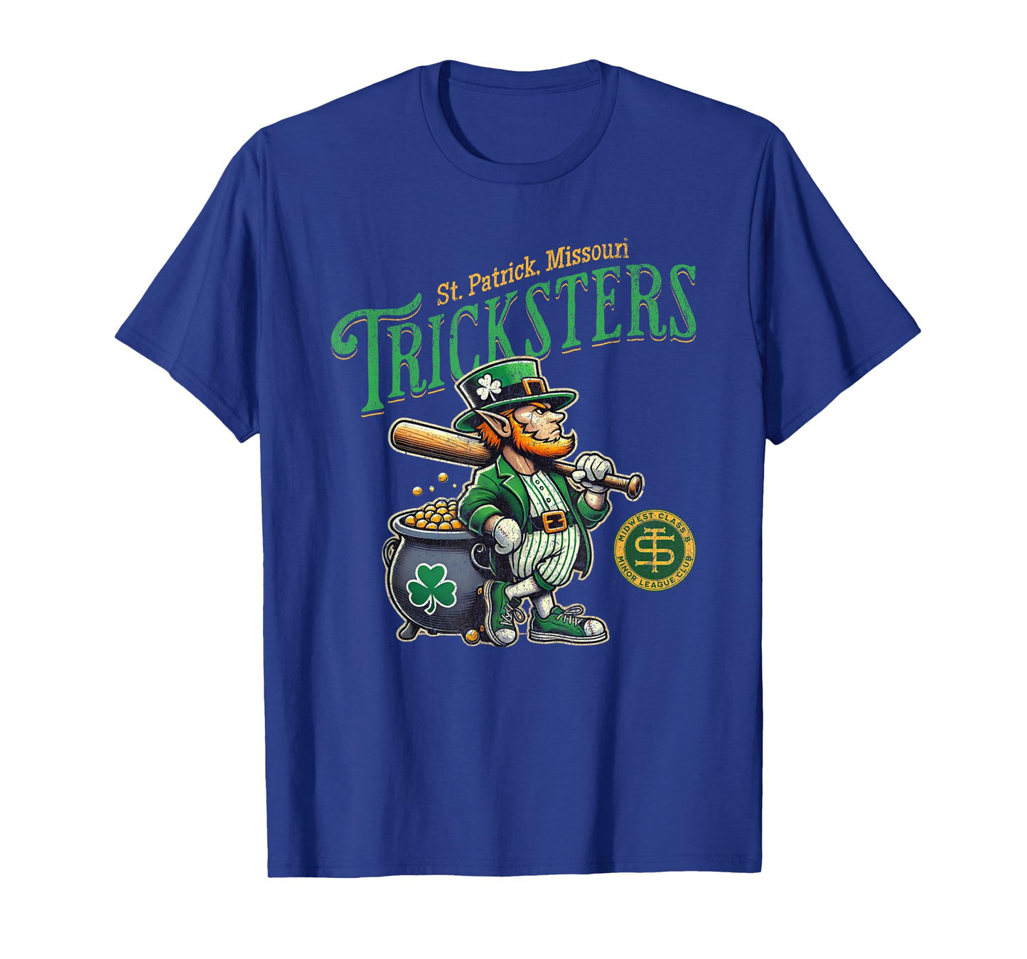 Retro Minor League Baseball Team Leprechaun Tricksters T-Shirt