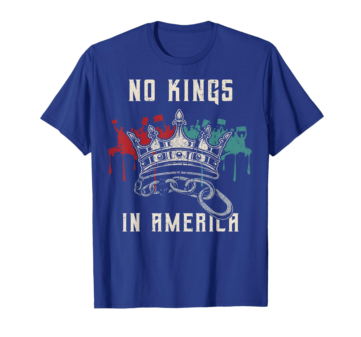 No Kings in America Patriotic Protest Equality & Democracy T-Shirt