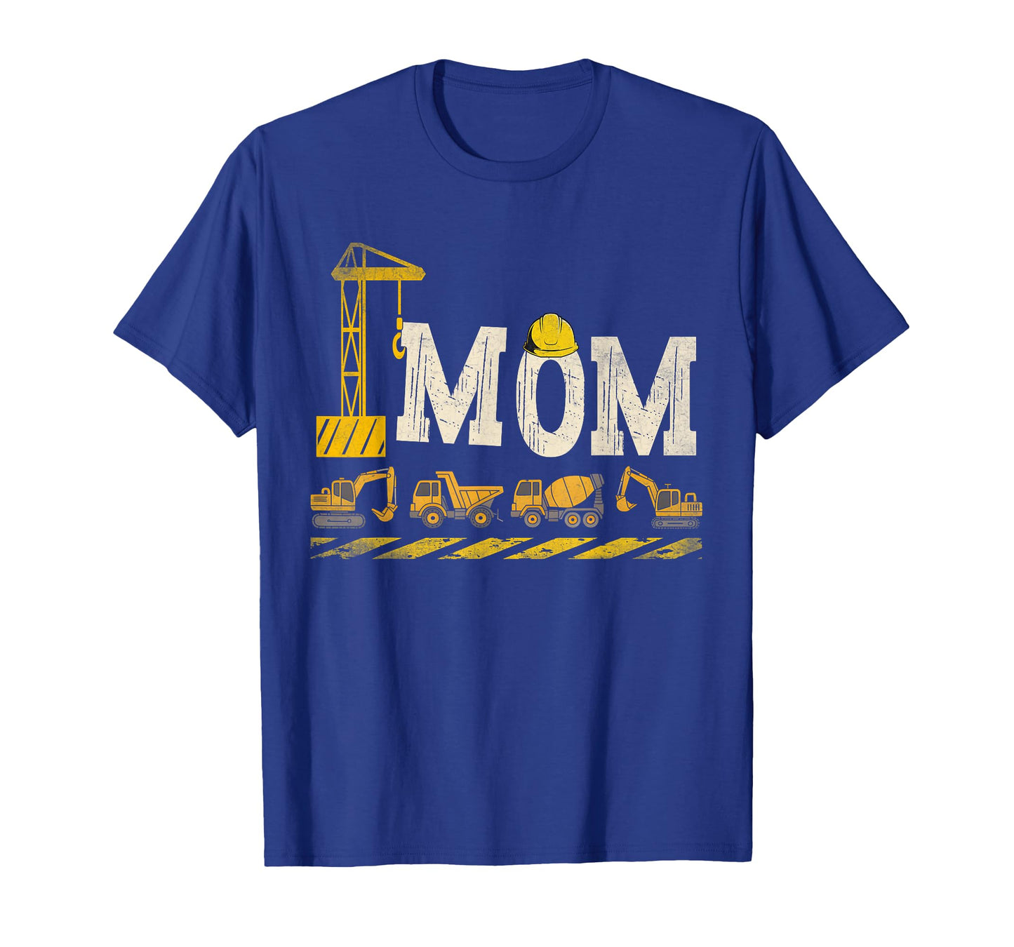 MOM Construction Excavator Kids Matching Family Retro T-Shirt
