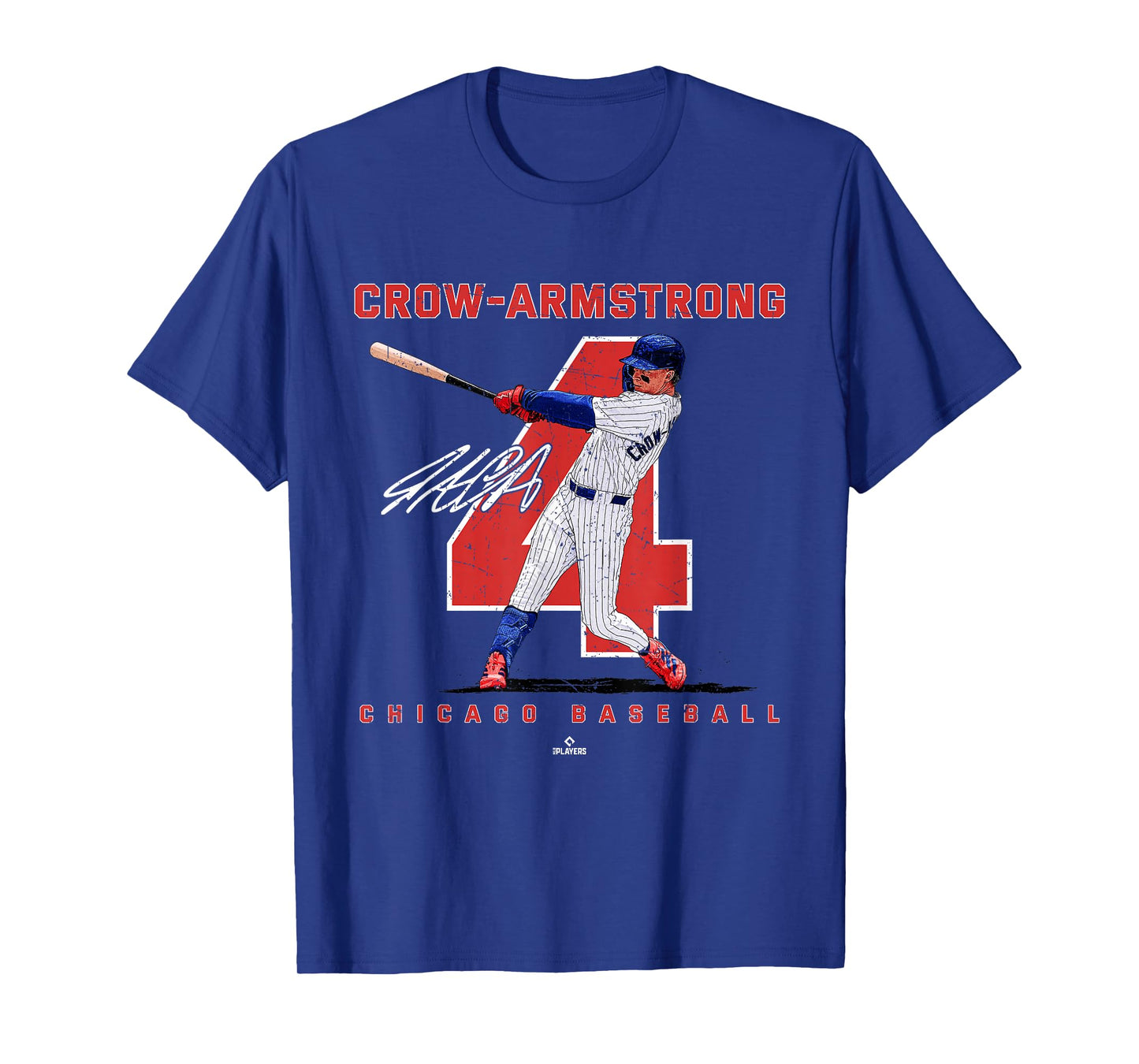 Number and Portrait Pete Crow Armstrong Chicago Baseba MLBPA T-Shirt