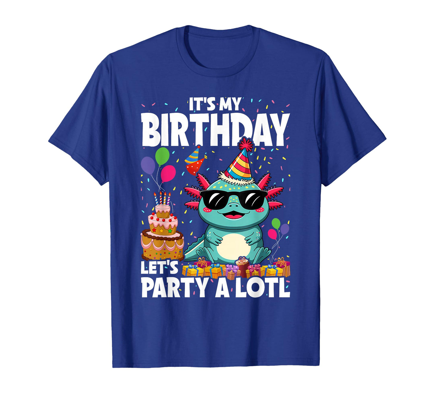 Boy Axolotl Birthday Party Outfit Cute Birthday T-Shirt