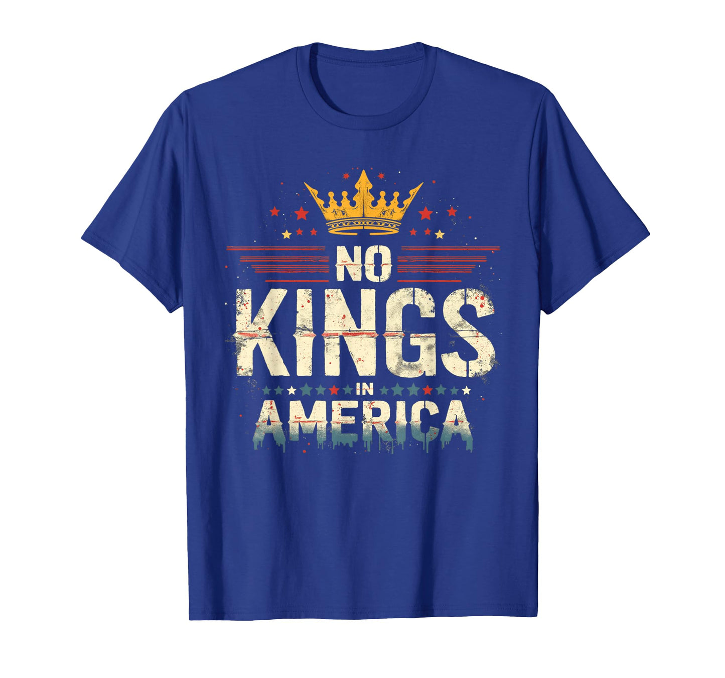 No Kings in America No Kings USA Protest Sign Defiant Voice T-Shirt