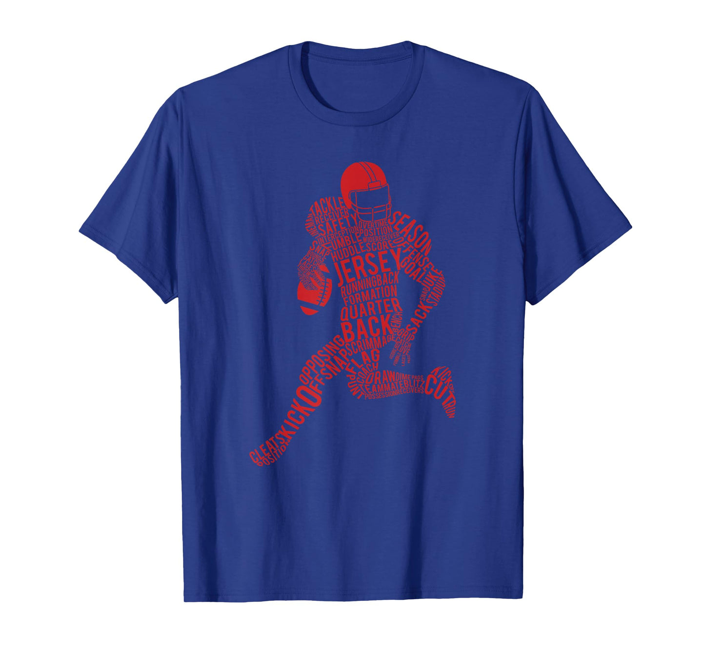 Football Player Typography T-Shirt
