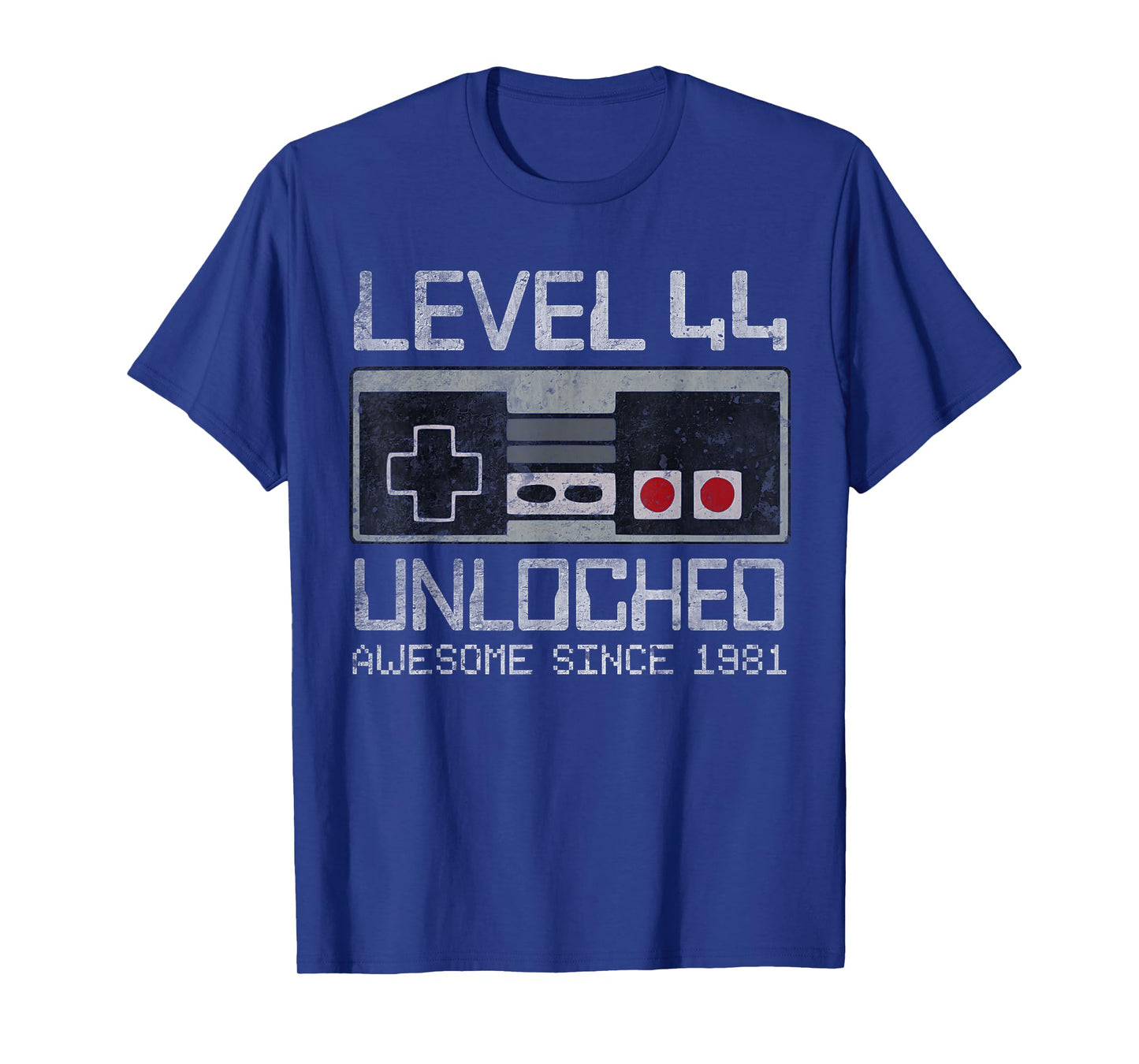 Level 44 Unlocked 44th Birthday 44 Year Old Video Gamer Men T-Shirt