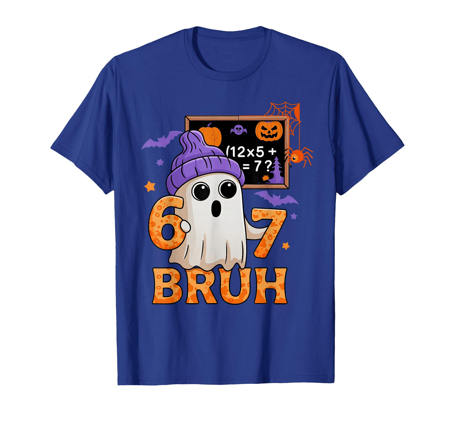 67 Teacher Halloween Ghost Six Seven Meme Math Equation Bruh T-Shirt