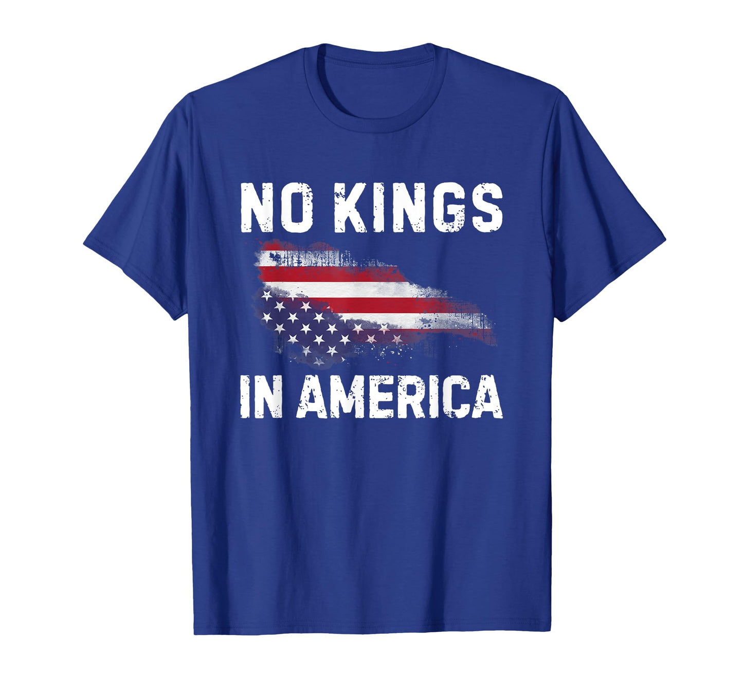 No Kings In America Upside Down Flag Vintage T-Shirt