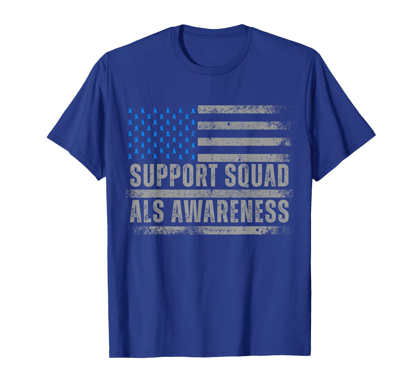 Support ALS Awareness Month USA American Flag Men Dad T-Shirt