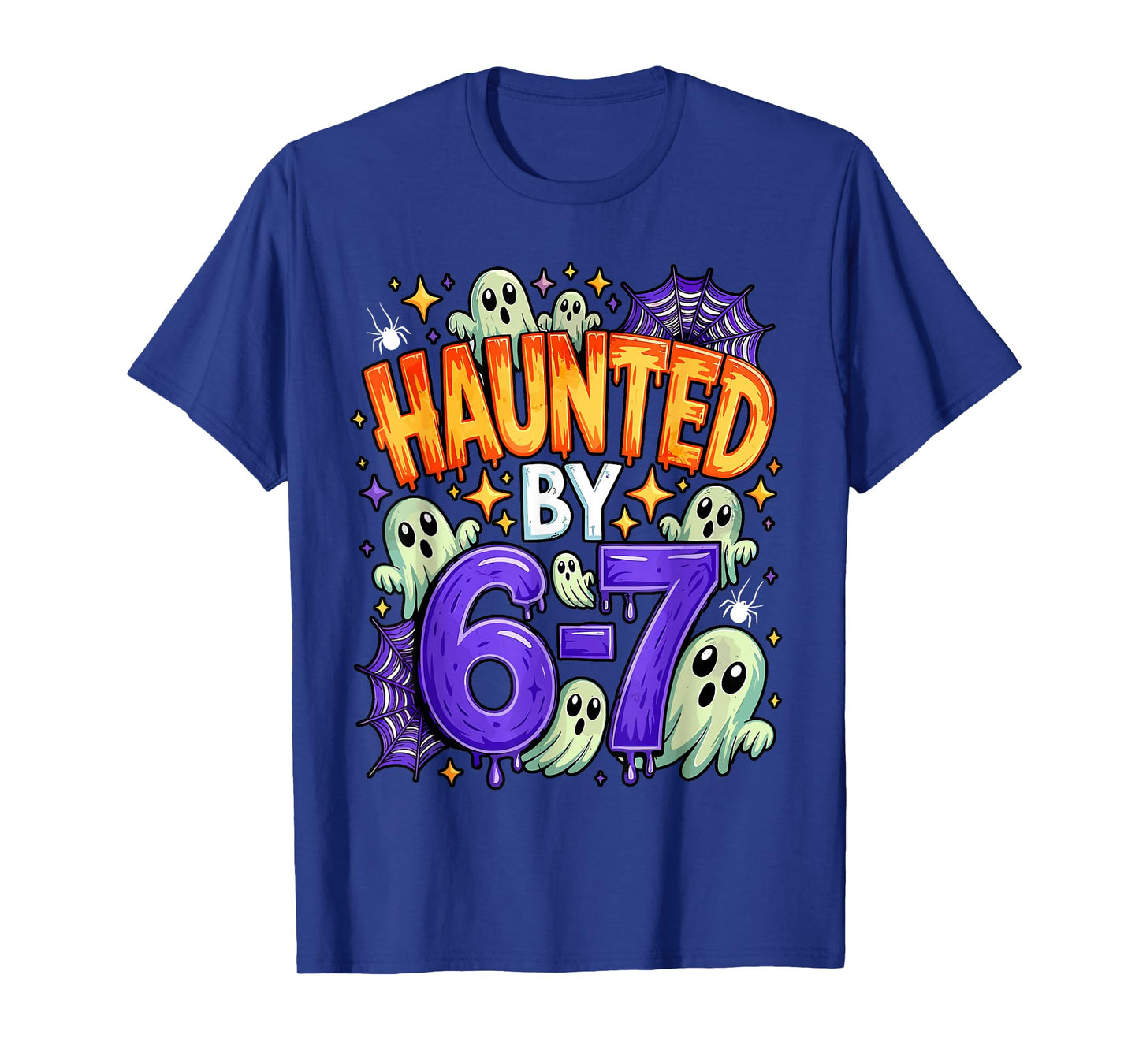 Haunted by 67 – Funny Ghost and Pumpkin Halloween Costume T-Shirt