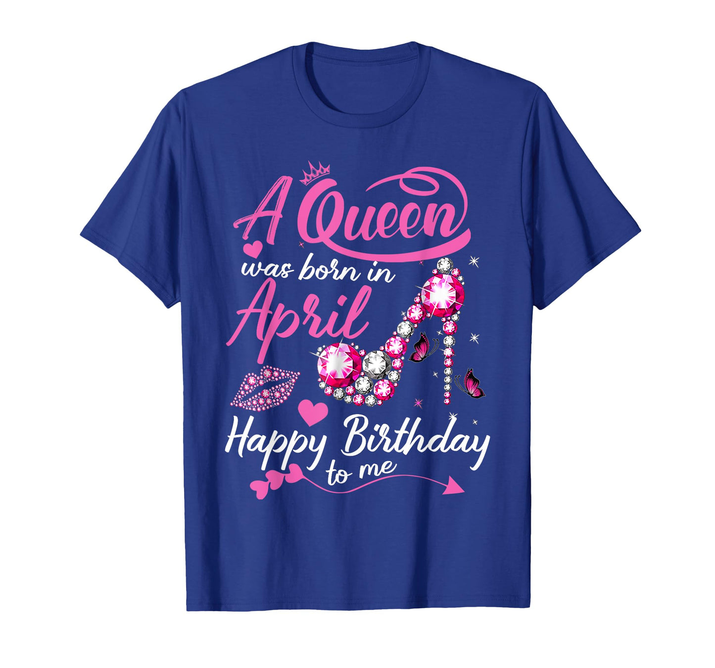 Black Queens are Born in April Women Birthday Gift T-Shirt