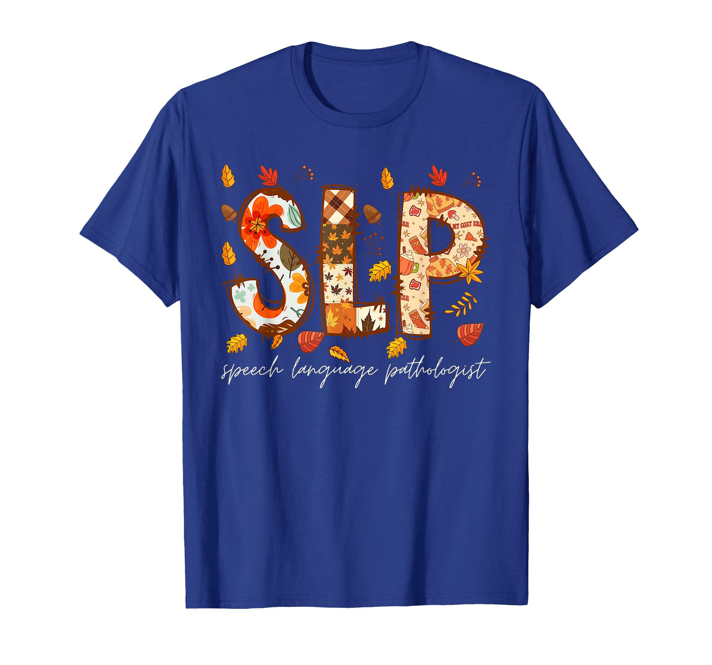 Retro SLP Pumpkin Fall Autumn Speech Therapist Tee T-Shirt