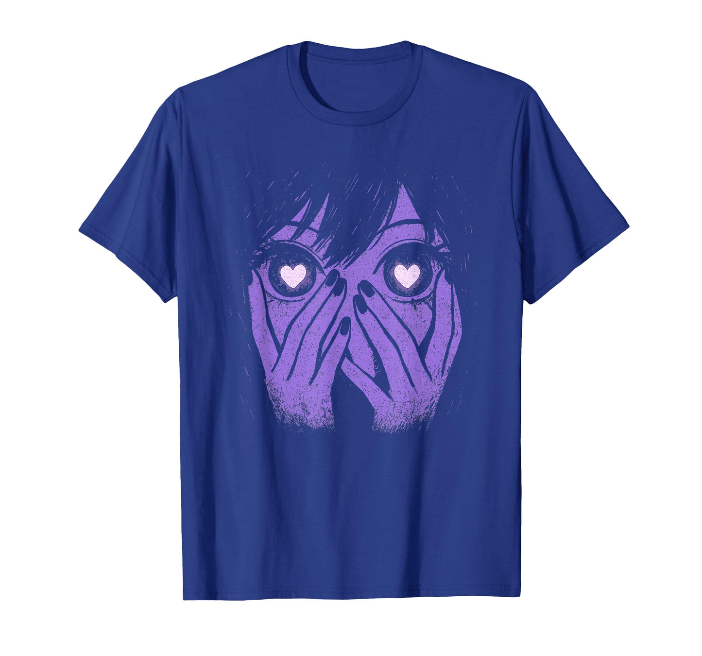 Anime Eyes Girl Hearts Manga Otaku Grunge Alt Goth Aesthetic T-Shirt