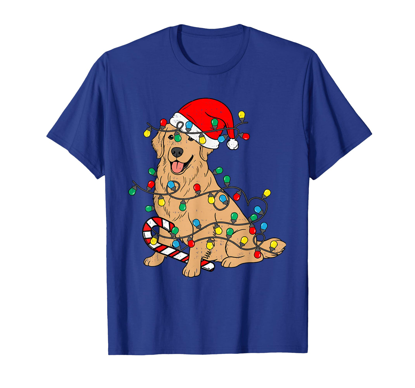 Golden Retriever Dog Christmas Lights Xmas Pet Dog Lover T-Shirt