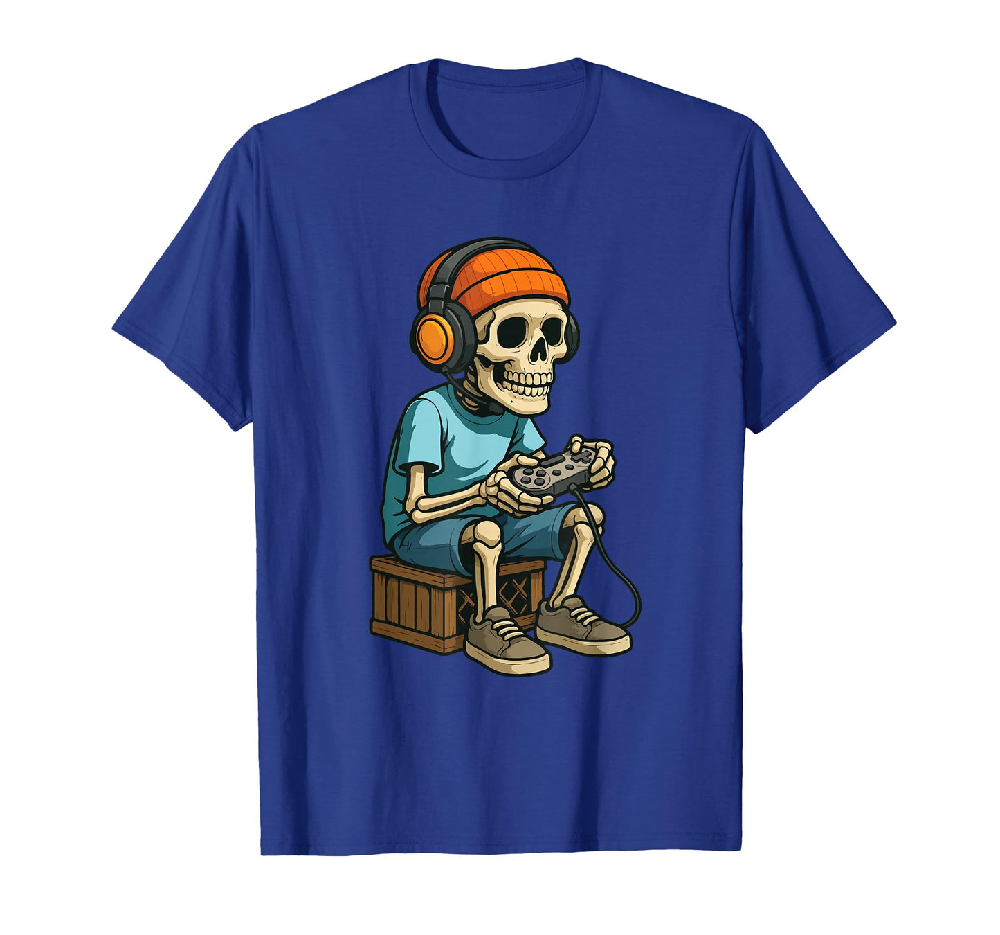 Halloween Skeleton Gamer Video Gaming for Boys Men Kids T-Shirt