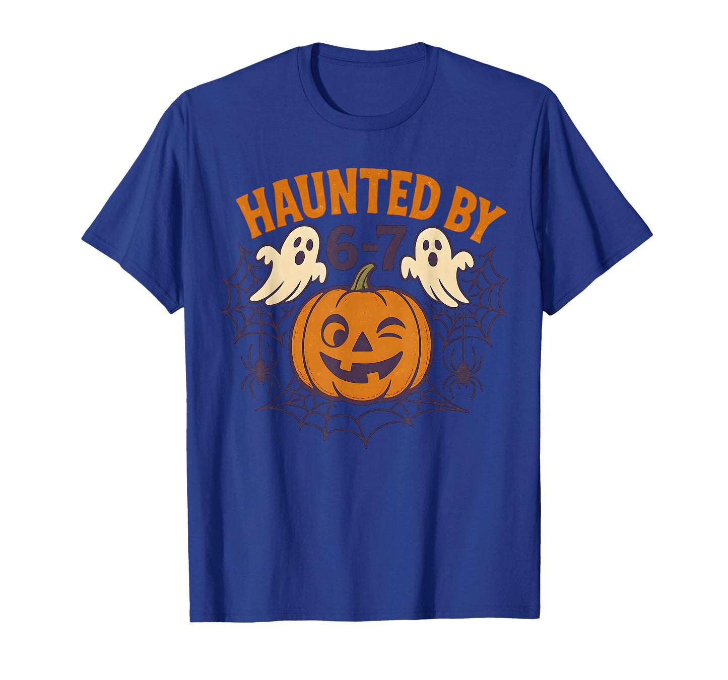 Haunted by 6-7 Retro Halloween 67 Ghost Pumpkin Funny Kids T-Shirt