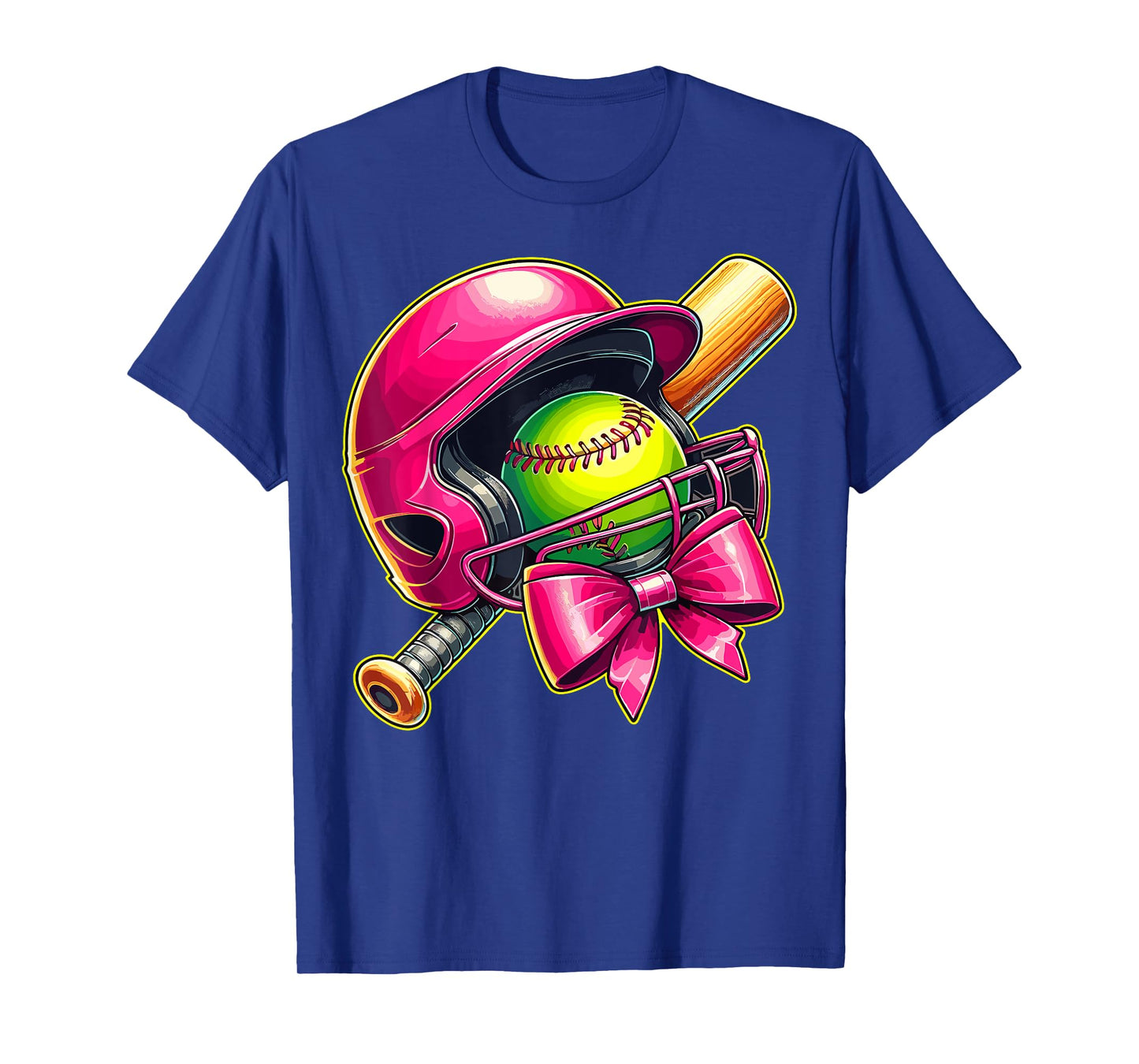 Softball Player Girl Coquette Bow Softball T-Shirt