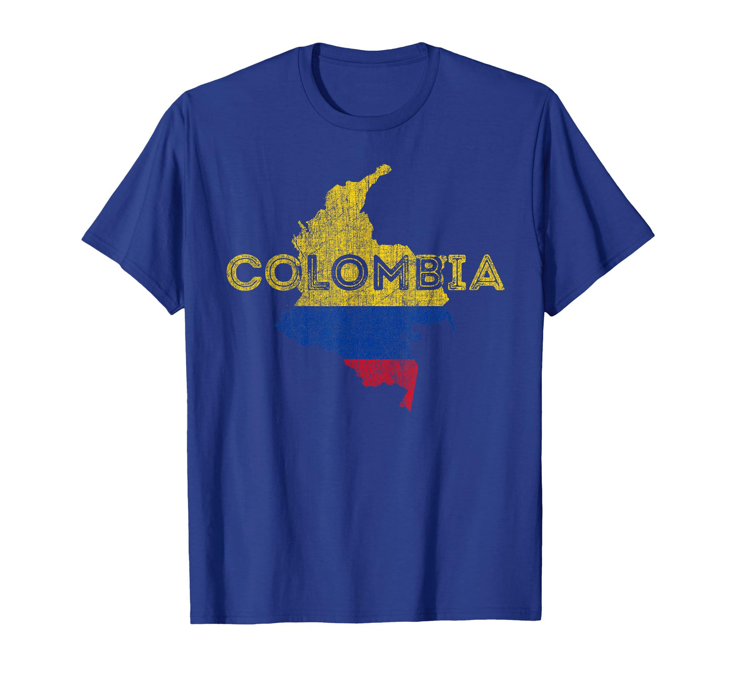 Colombian Map and Flag Souvenir - Distressed Colombia T-Shirt