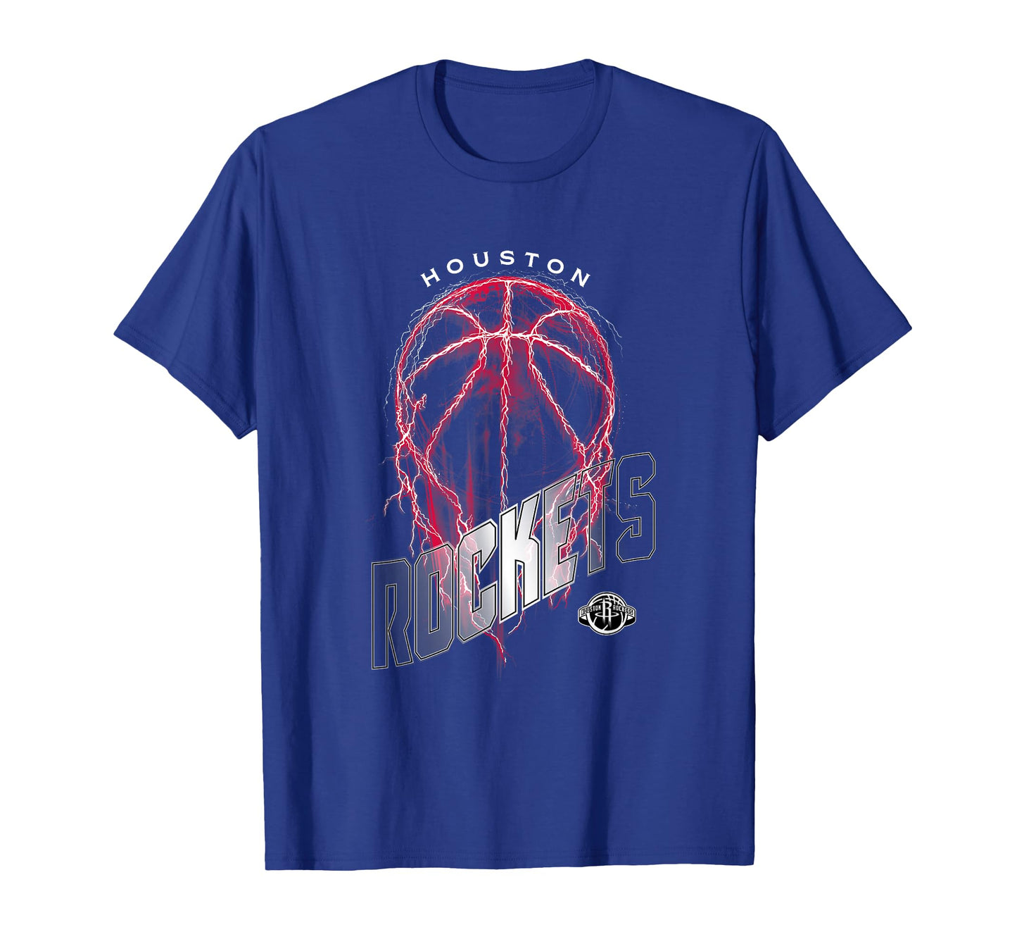 NBA Houston Rockets Lightning Bolt Basketball Logo T-Shirt