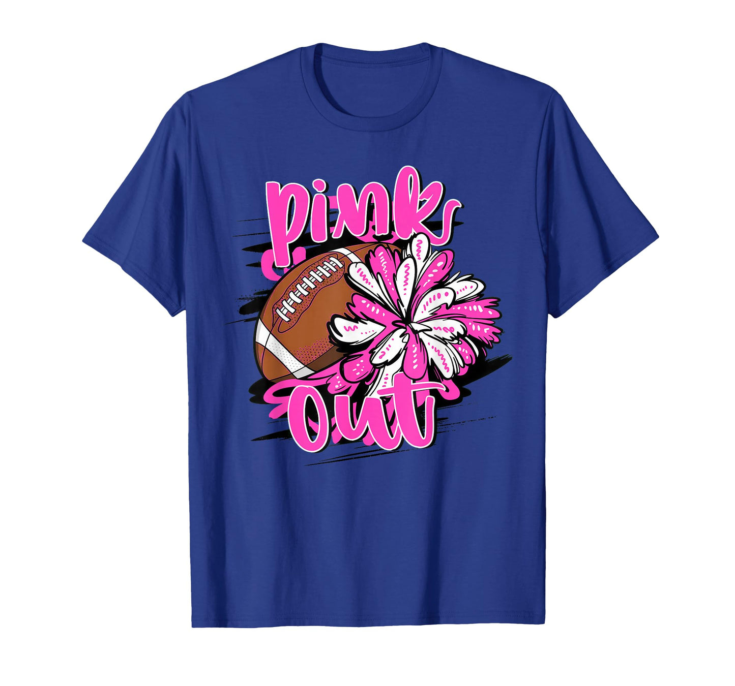 Pink Out Football Breast Cancer Awareness Cheer T-Shirt