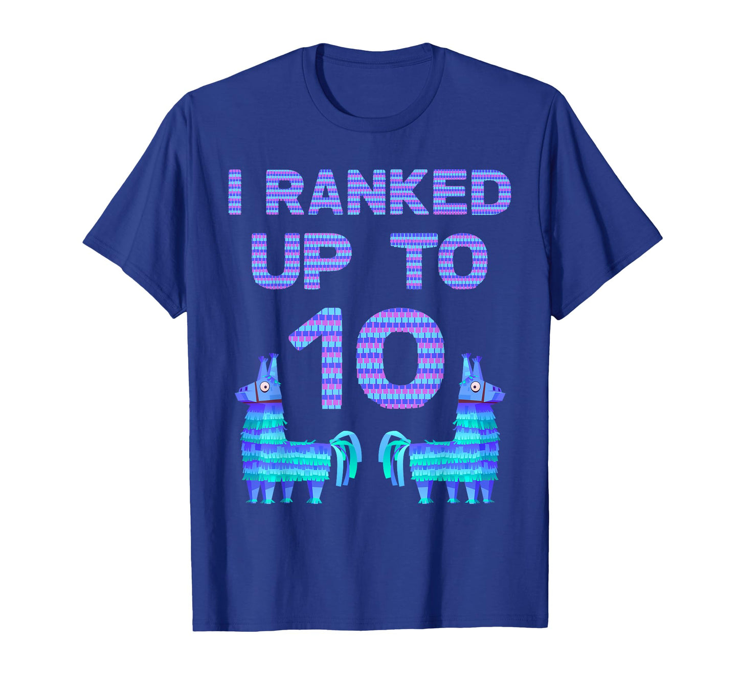Piñata Birthday -Video Game Llama 10 Year Old Birthday Shirt T-Shirt