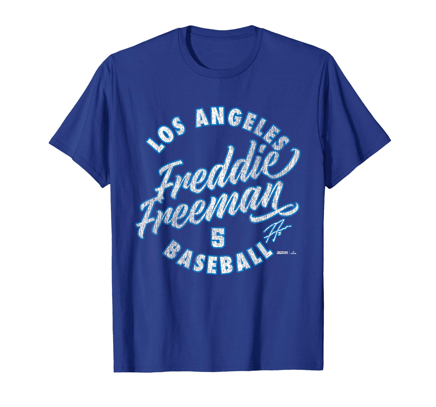 Freddie Freeman Los Angeles Baseball Vintage Cursive MLBPA T-Shirt