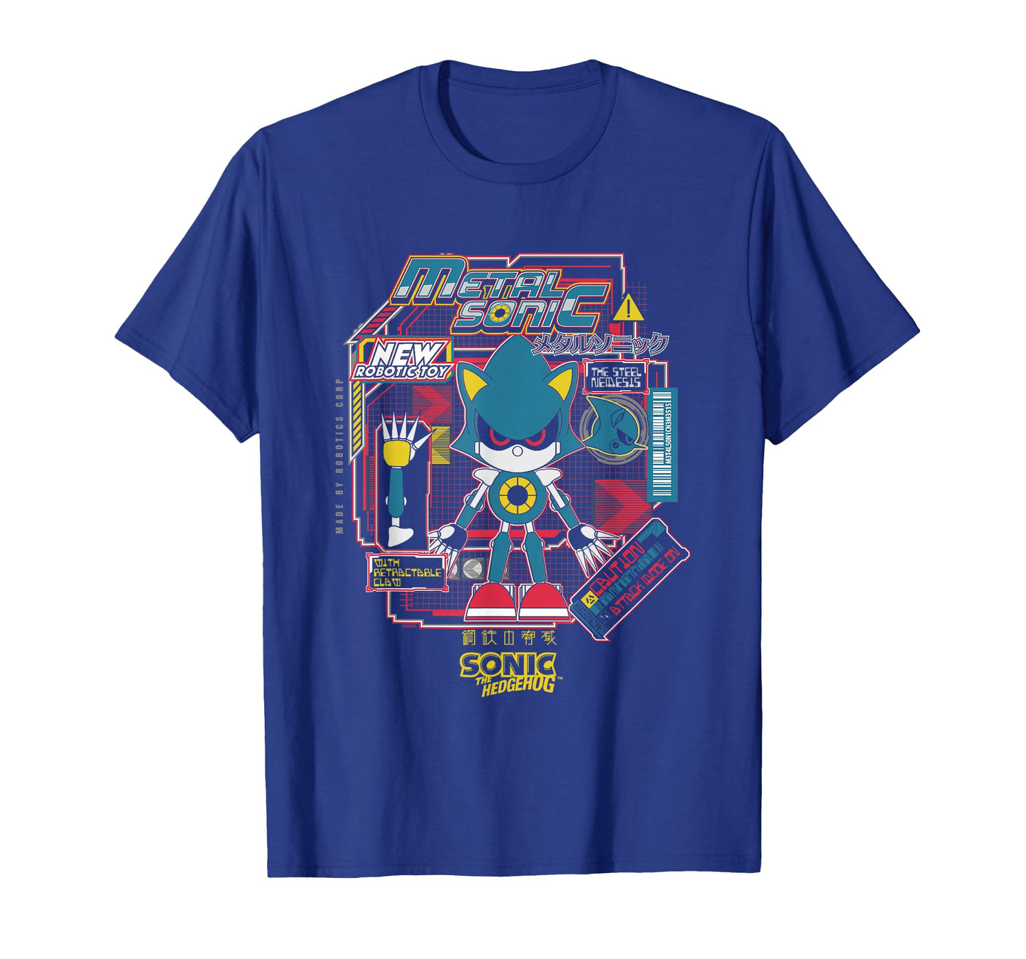 Sonic The Hedgehog Metal Sonic Vintage Kanji Poster T-Shirt