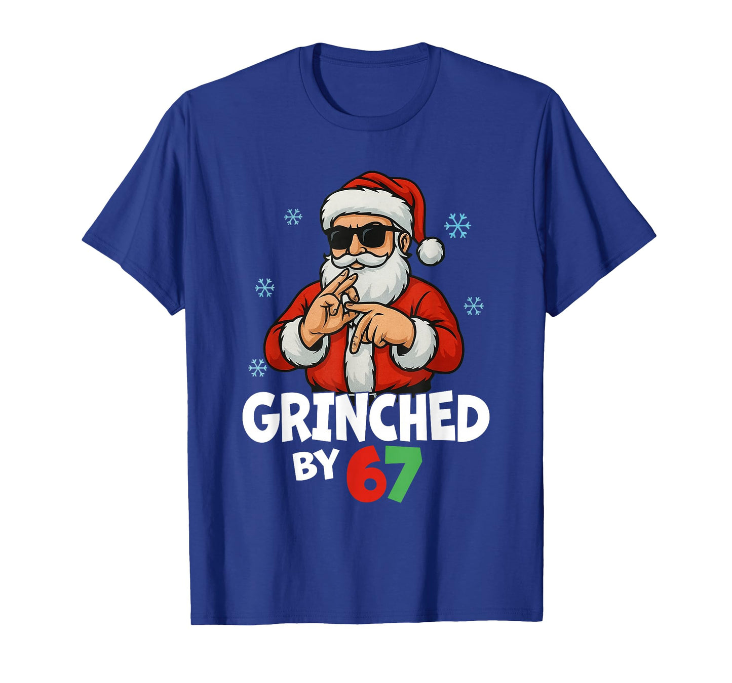 6 7 Six Seven Hand Gen Z Alpha Meme Slang Xmas Christmas T-Shirt