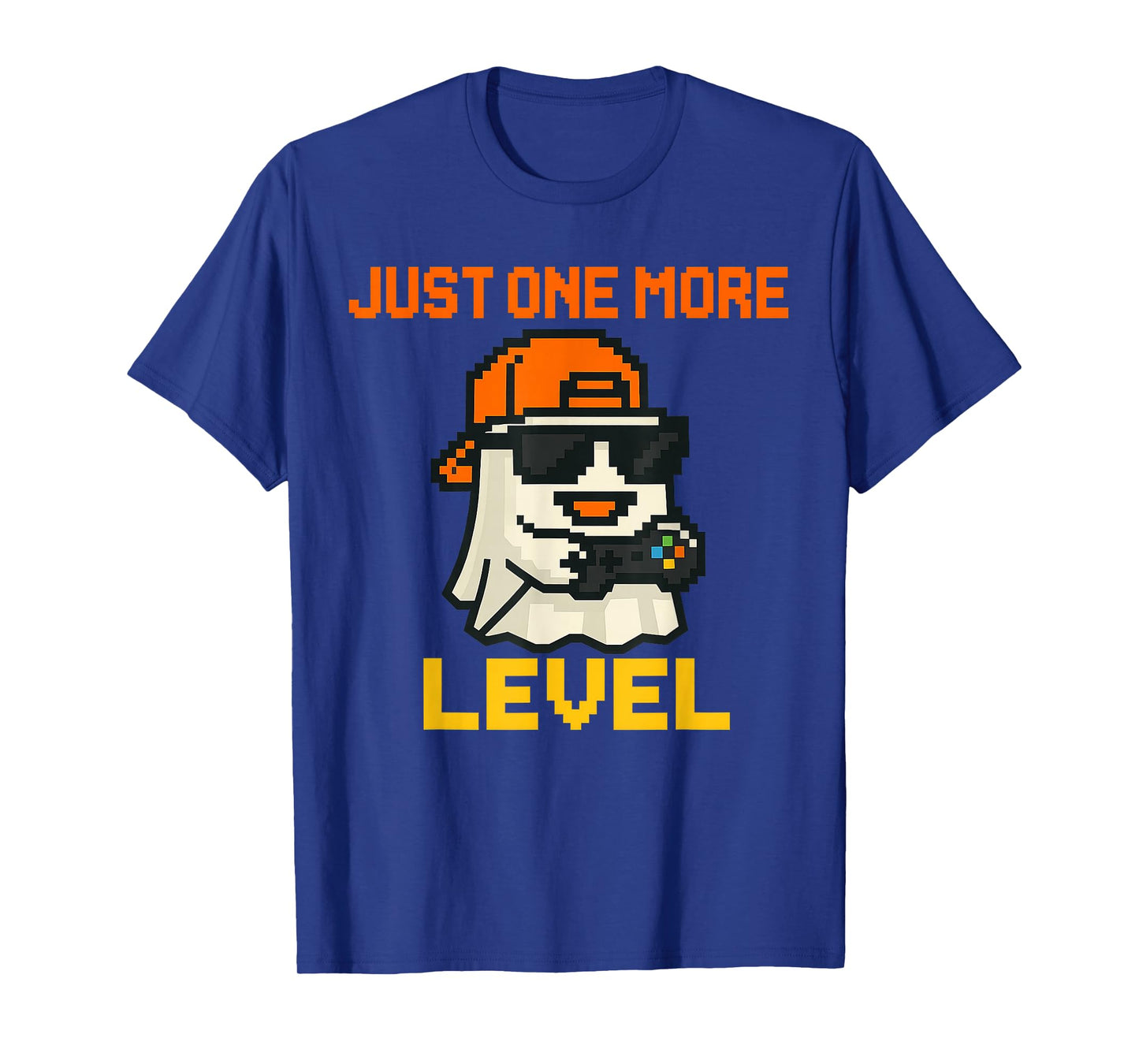 Just One More Level Ghost Gamer Funny Pixel Video Gaming Boy T-Shirt