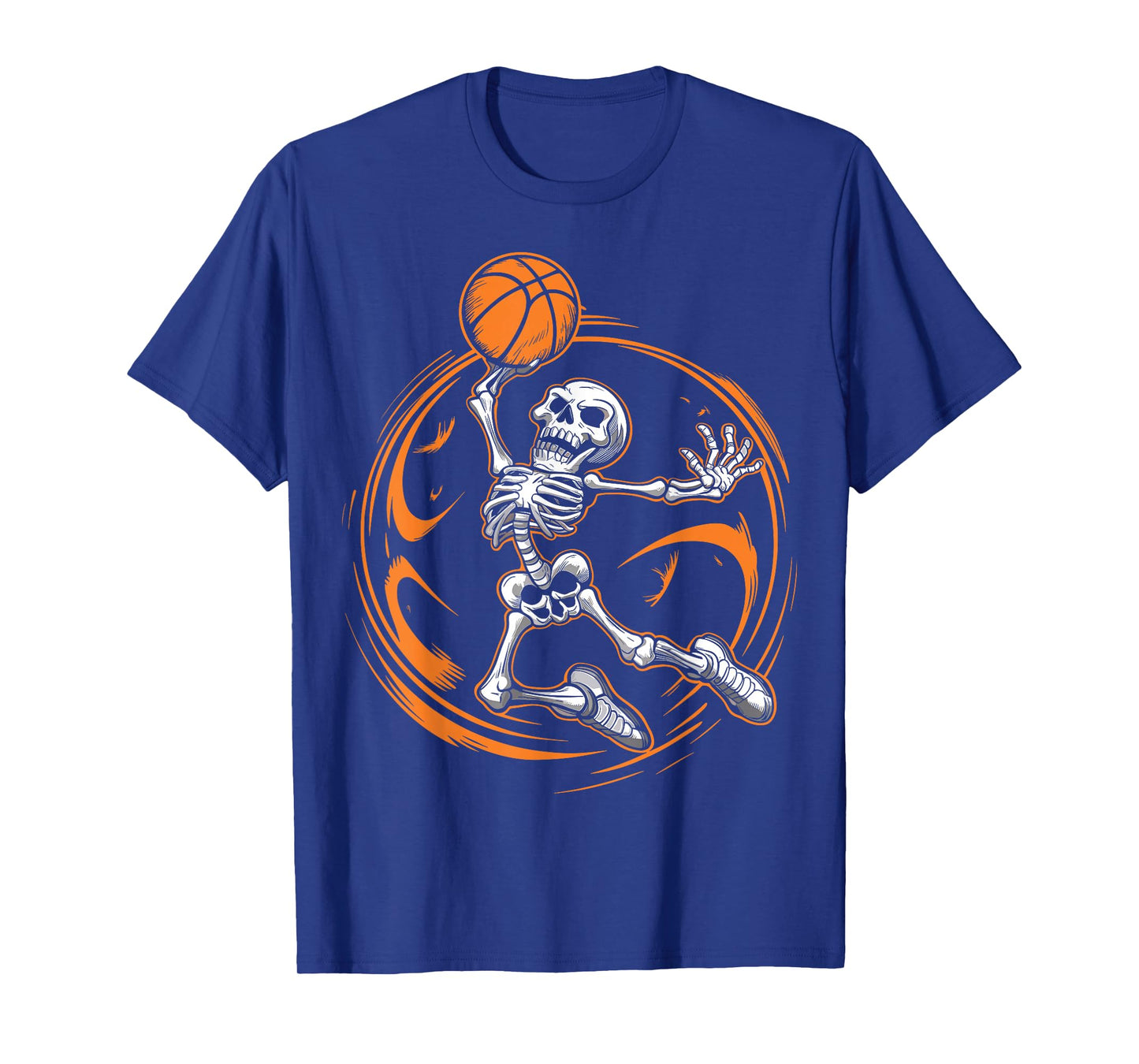 Basketball Skeleton Halloween Men Boys Basketball Halloween T-Shirt