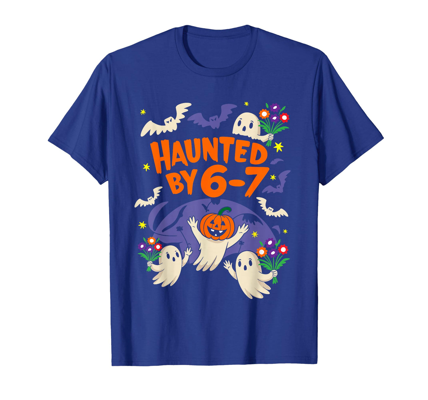 Haunted by 67 Funny Six Seven Meme Spooky Ghost Halloween T-Shirt