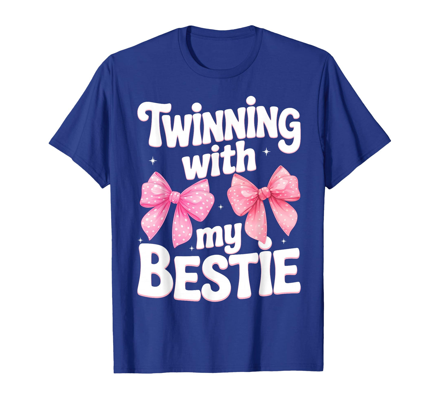 Friends Twinning with My Bestie Spirit Week Pink Bow T-Shirt