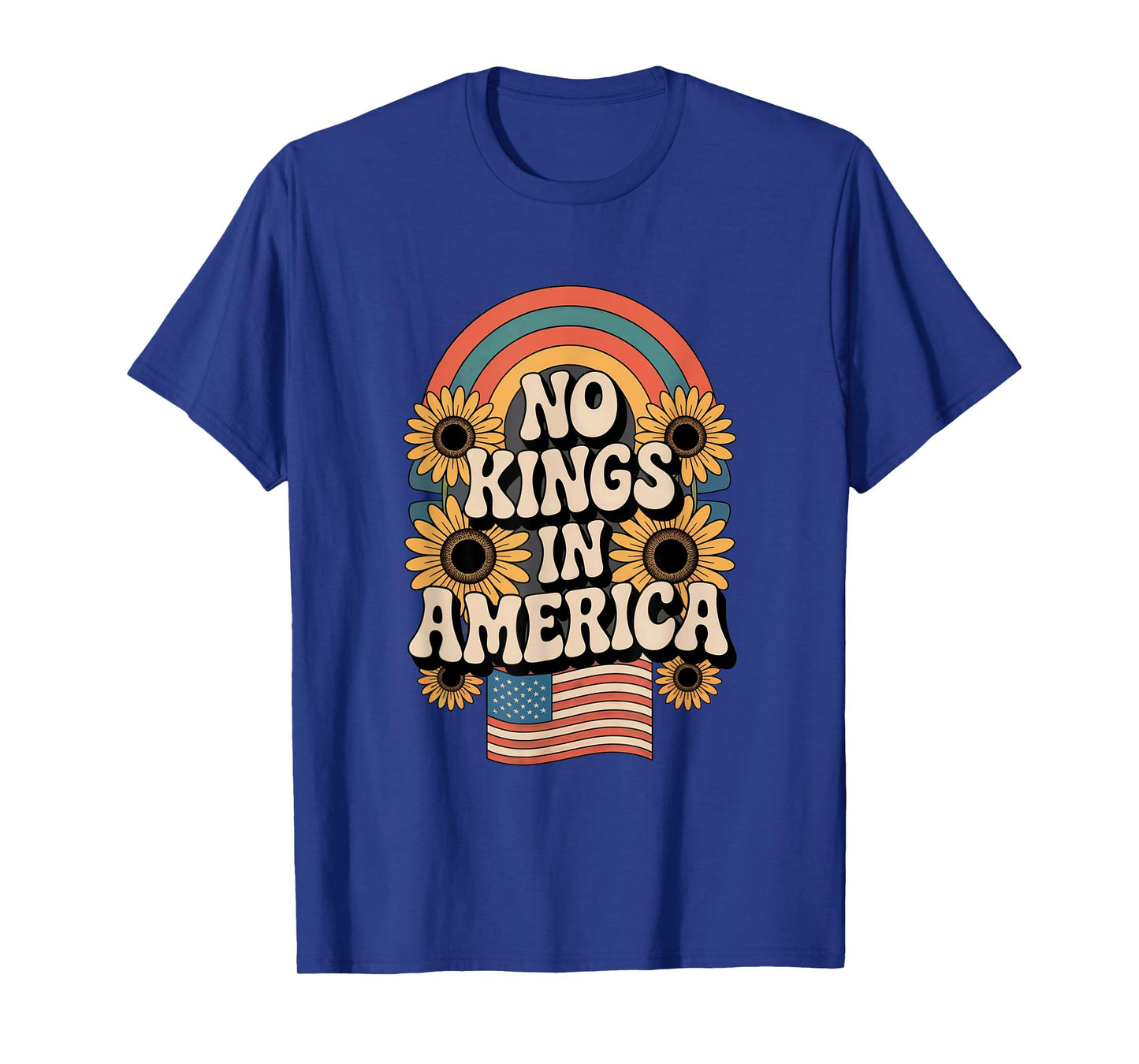 No Kings In America Retro Floral Women T-Shirt