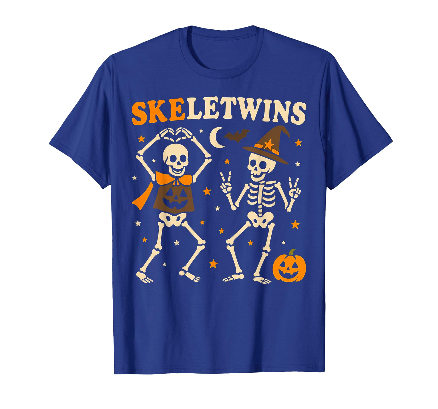 Twins Halloween Matching Skeletwins Funny Dancing Skeletons T-Shirt