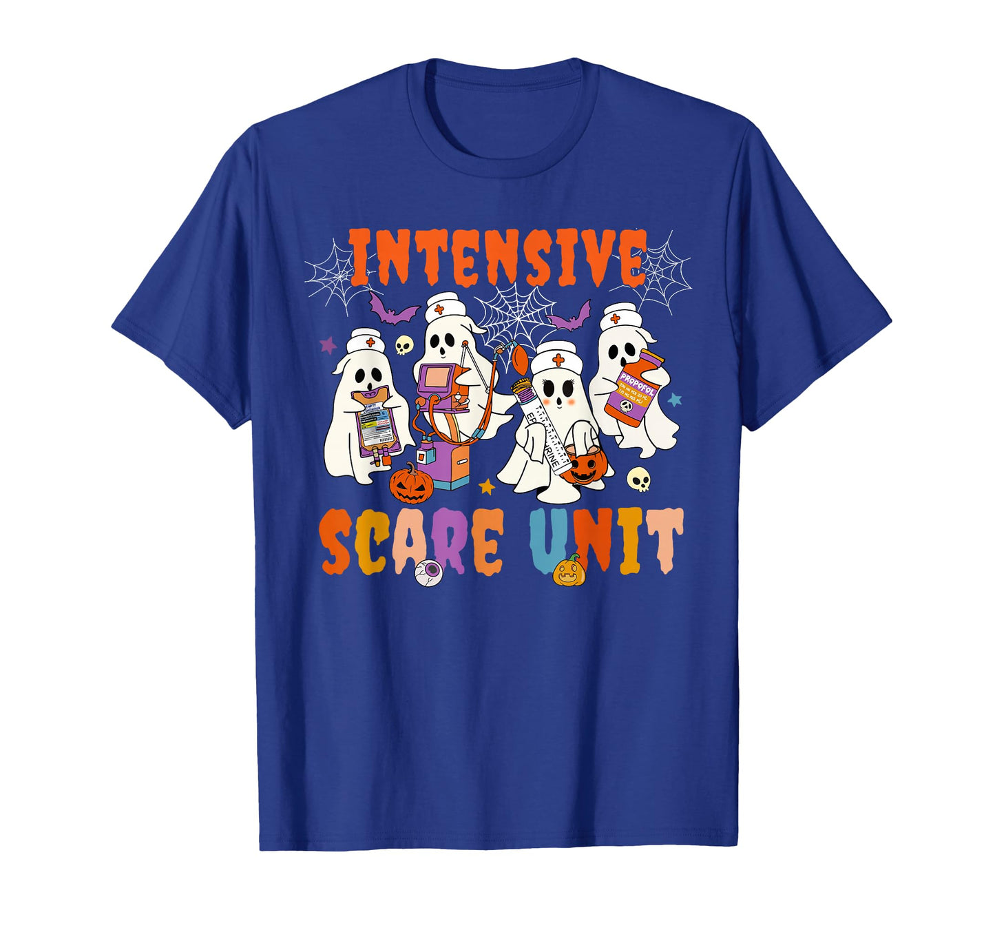 Intensive Care Scare Unit Halloween Ghost Nurse ICU Nursing T-Shirt