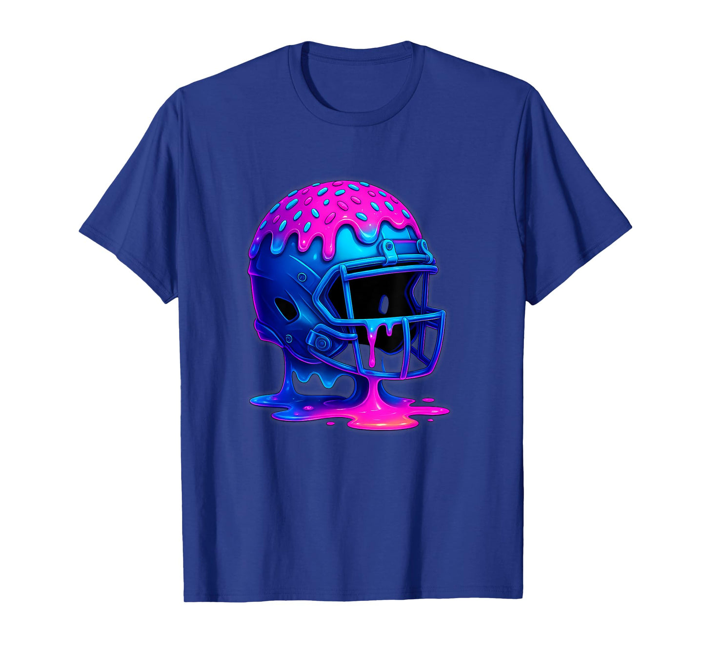 Football Drip Boys Ice Cream for Lineman WR QB RB Men T-Shirt