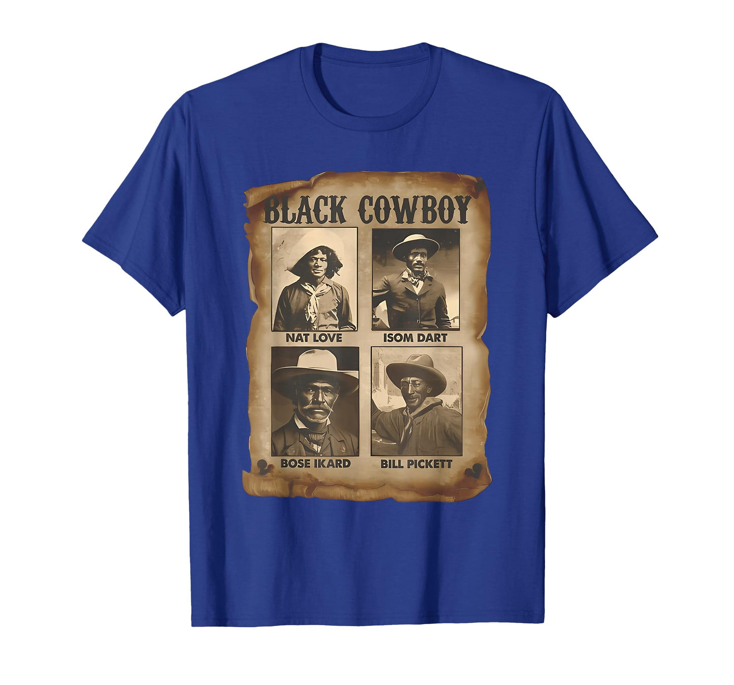 Black Cowboy Western Rodeo Melanin Black History Texas Men T-Shirt