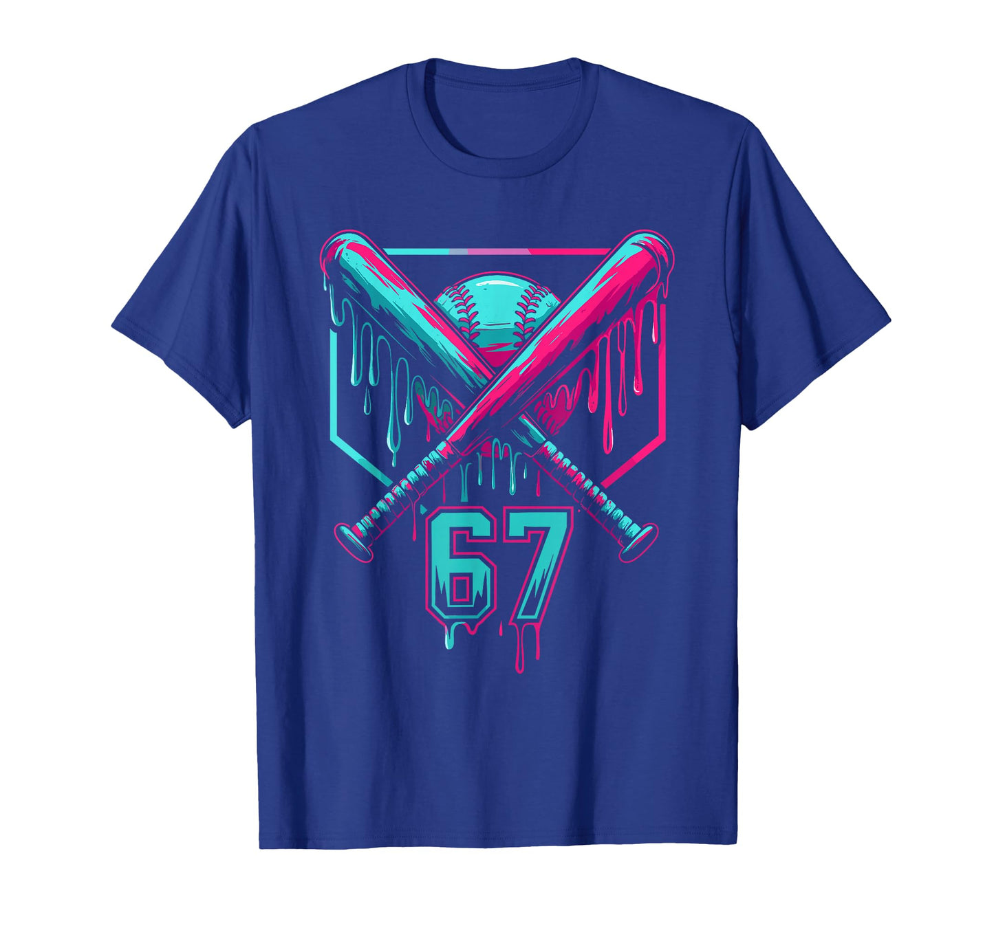 67 Baseball Drip Six Seven Gen Alpha Funny Slag T-Shirt